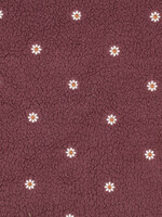 Poppy ° Stof Teddy - Embroidery Flowers - Rosewood