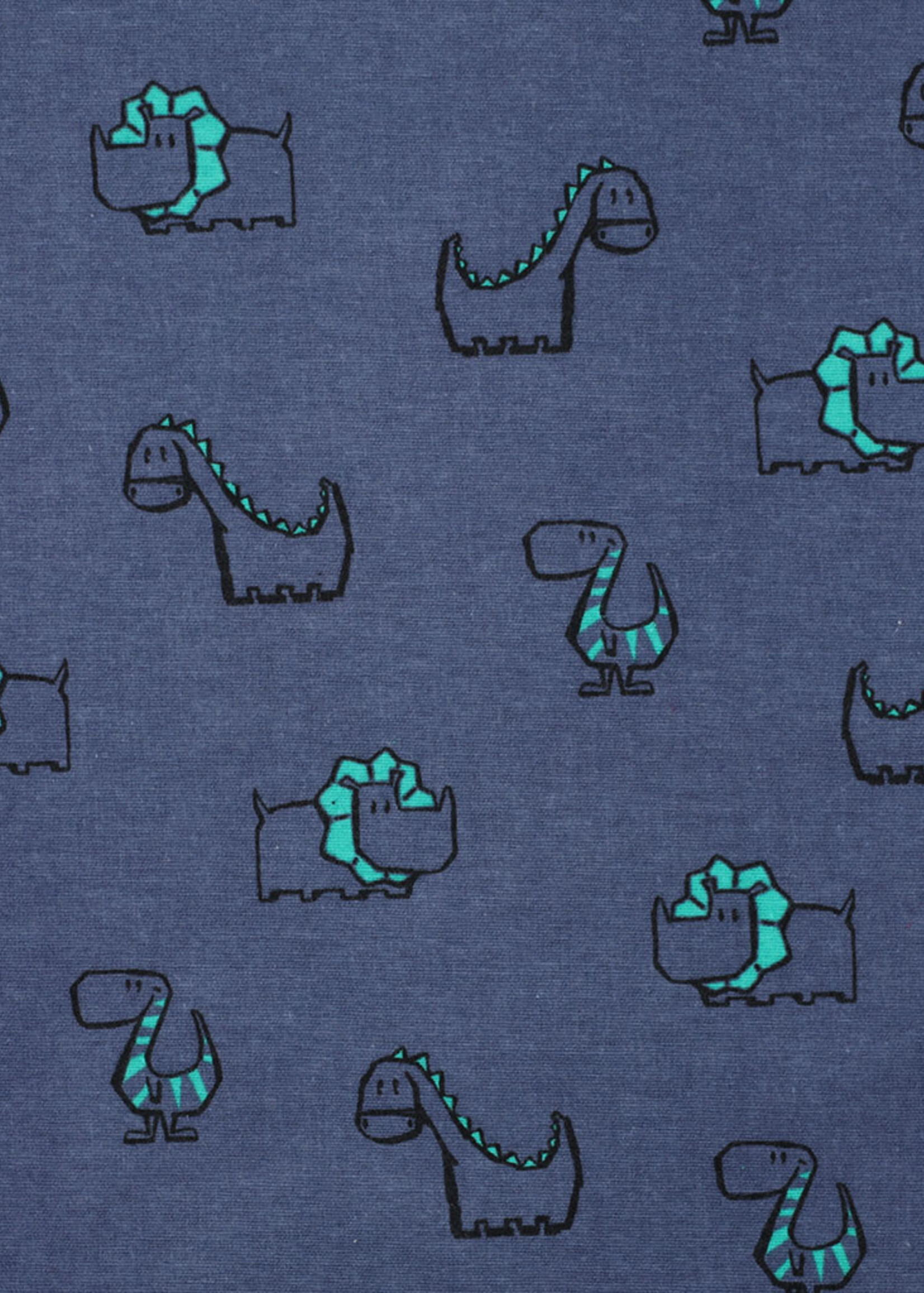 ° Stof Flanel - Dinosaurus - Blauw