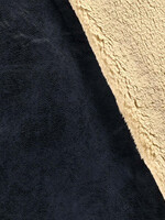 ° Stof Lammy - Blauw & Ecru