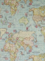 ° Stof Canvas - World Map
