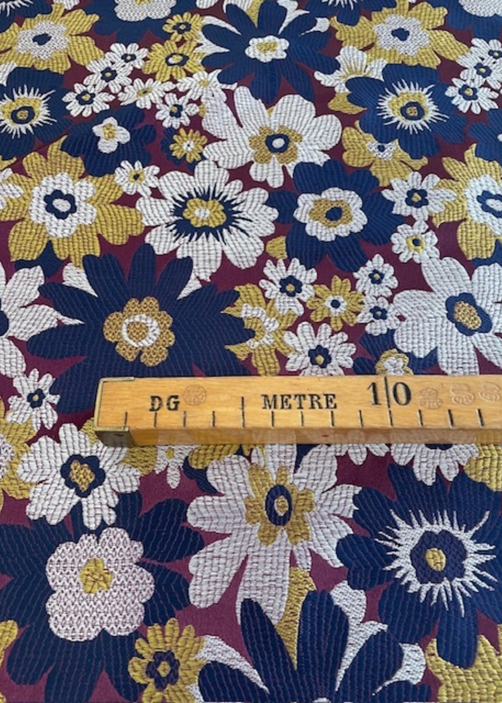 Katia ° Stof Brocade - Flowers - Blue & Purple