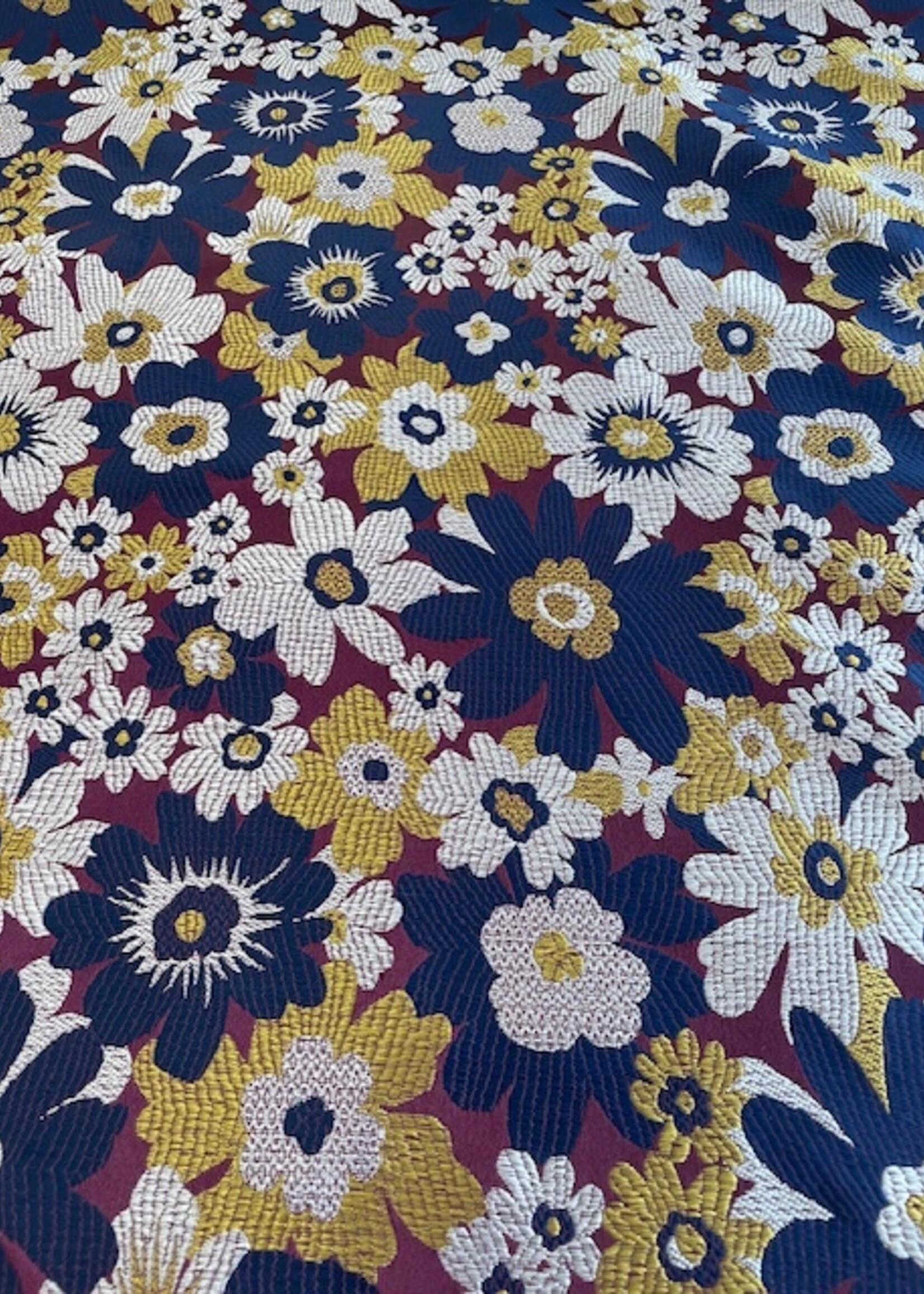 Katia ° Stof Brocade - Flowers - Blue & Purple