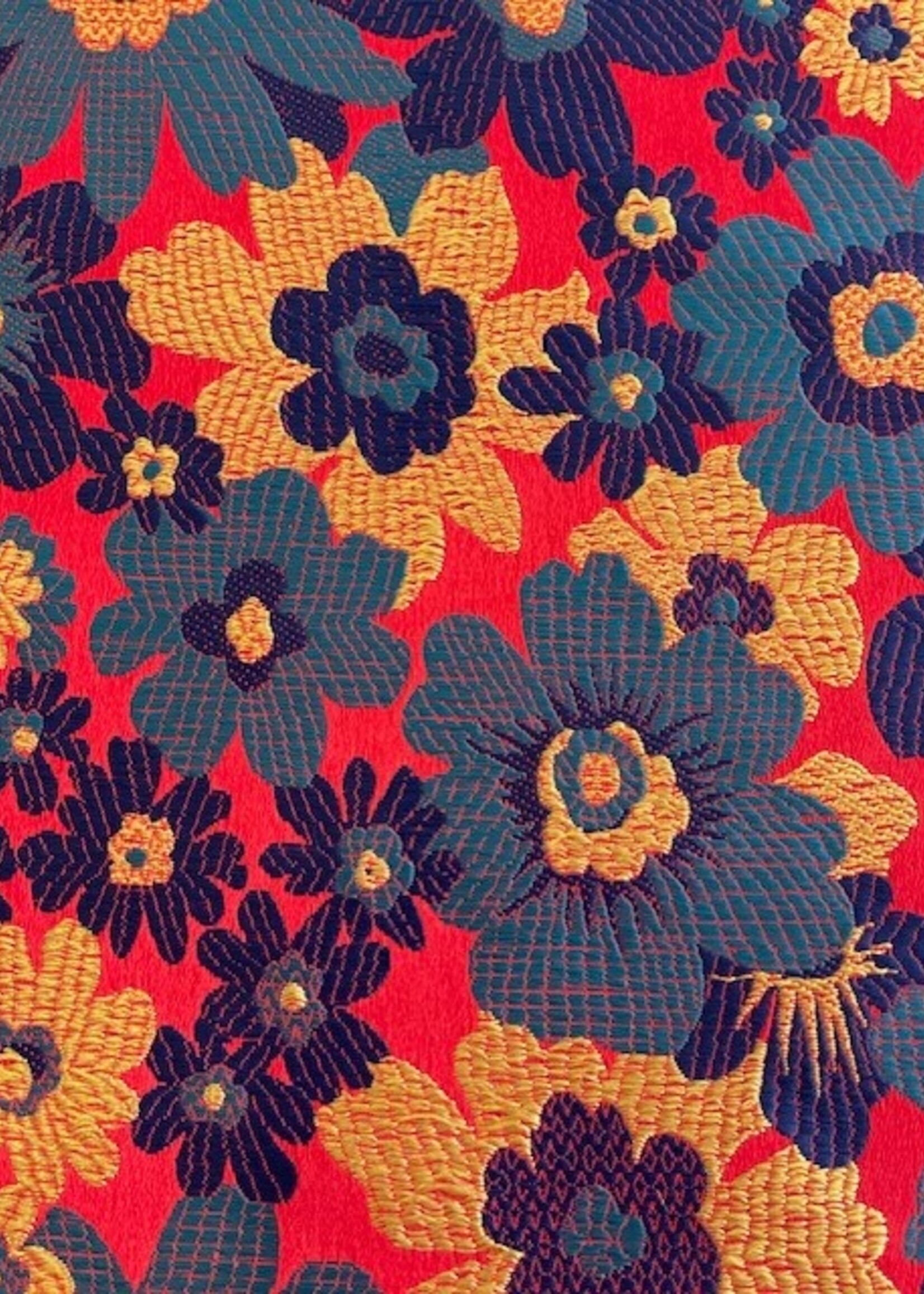 Katia ° Stof Brocade - Flowers - Red & Green