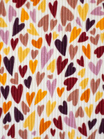 ° Stof Structuurtricot - Hearts