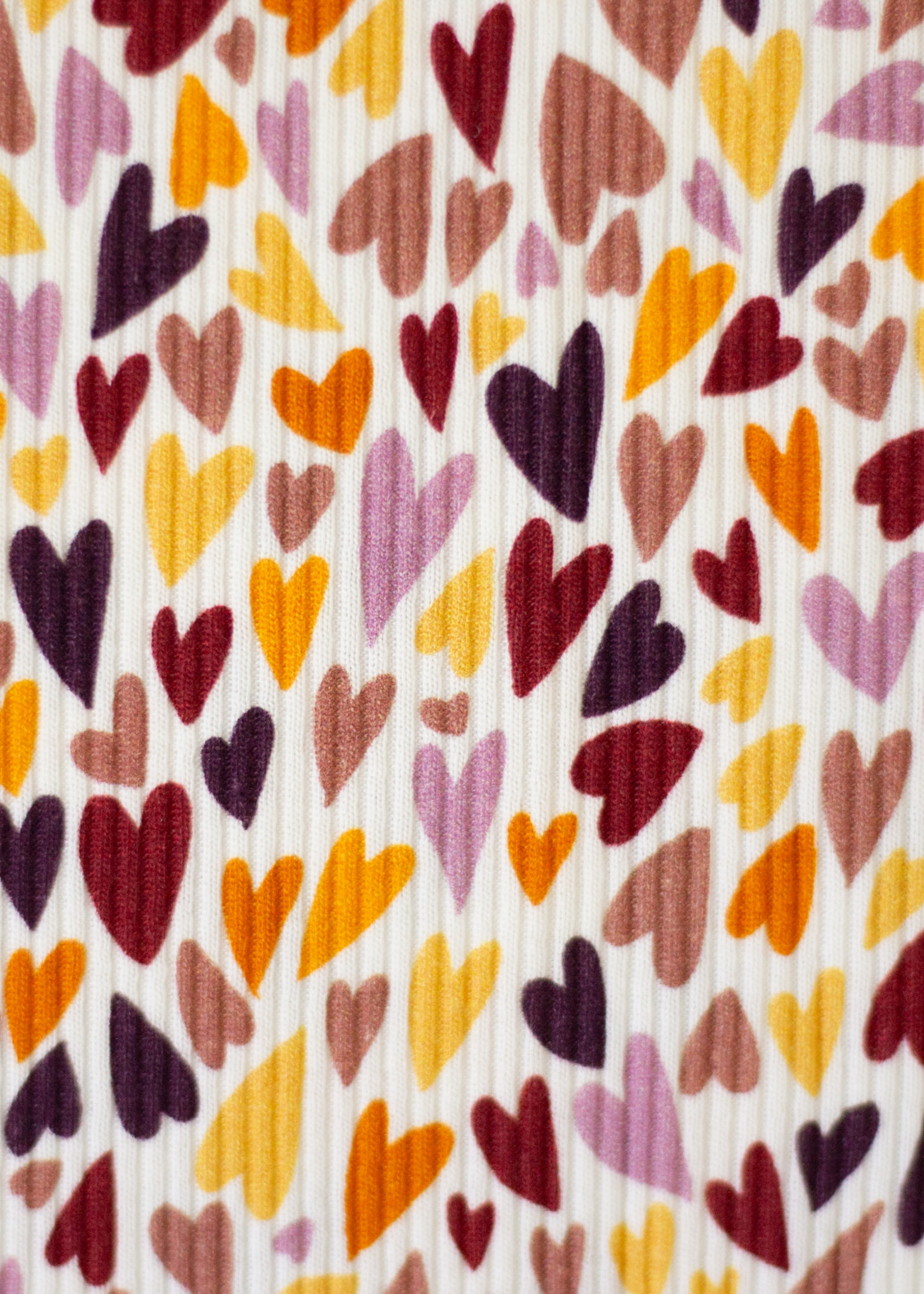 ° Stof Structuurtricot - Hearts