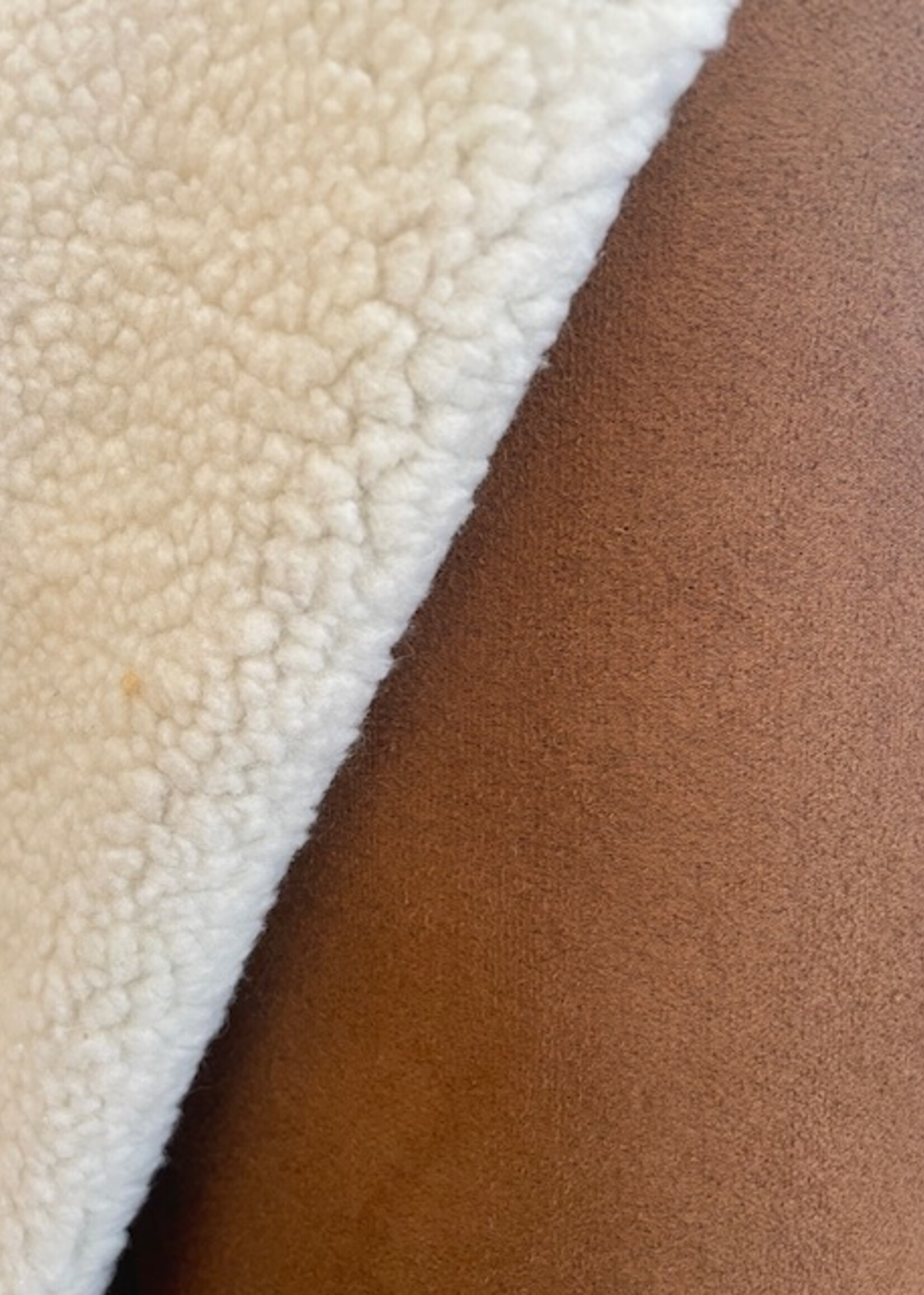 Katia ° Stof Dubbelzijdige Suède met Schapenvacht - KATIA Fabrics - Cinnamon