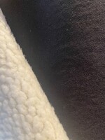 Katia ° Stof Dubbelzijdige Suède met Schapenvacht - KATIA Fabrics - Zwart