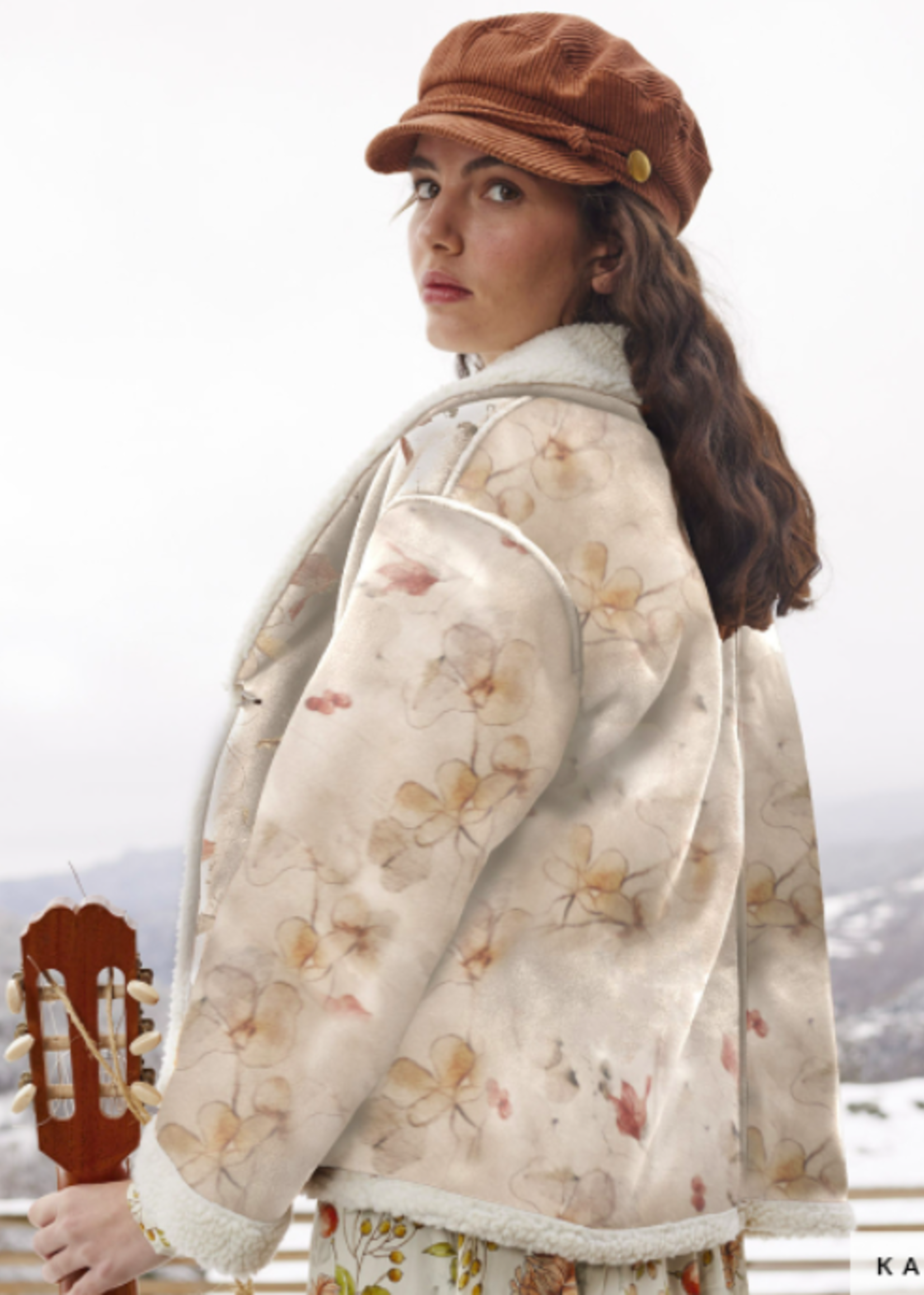 Katia ° Stof Dubbelzijdige Suède met Schapenvacht - KATIA Fabrics - Joplin Cream