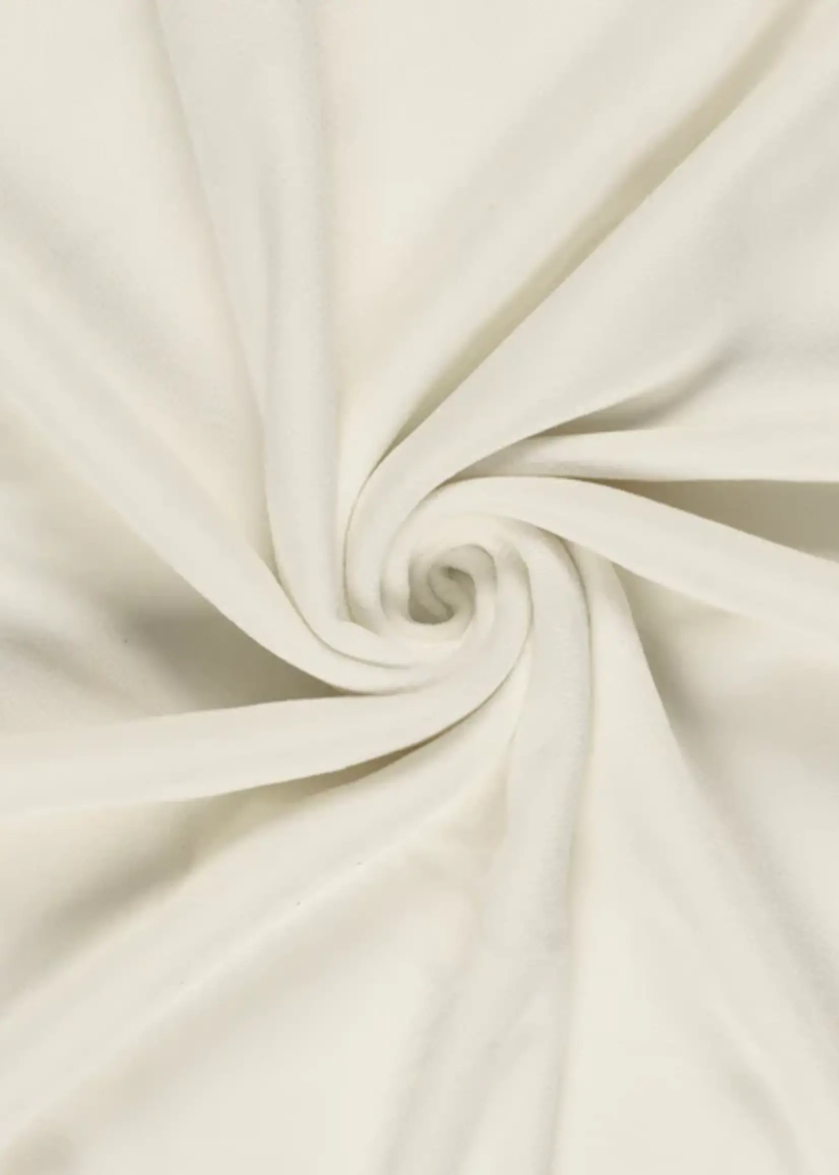 ° Stof Velvet Fleece (double face) - Gebroken Wit