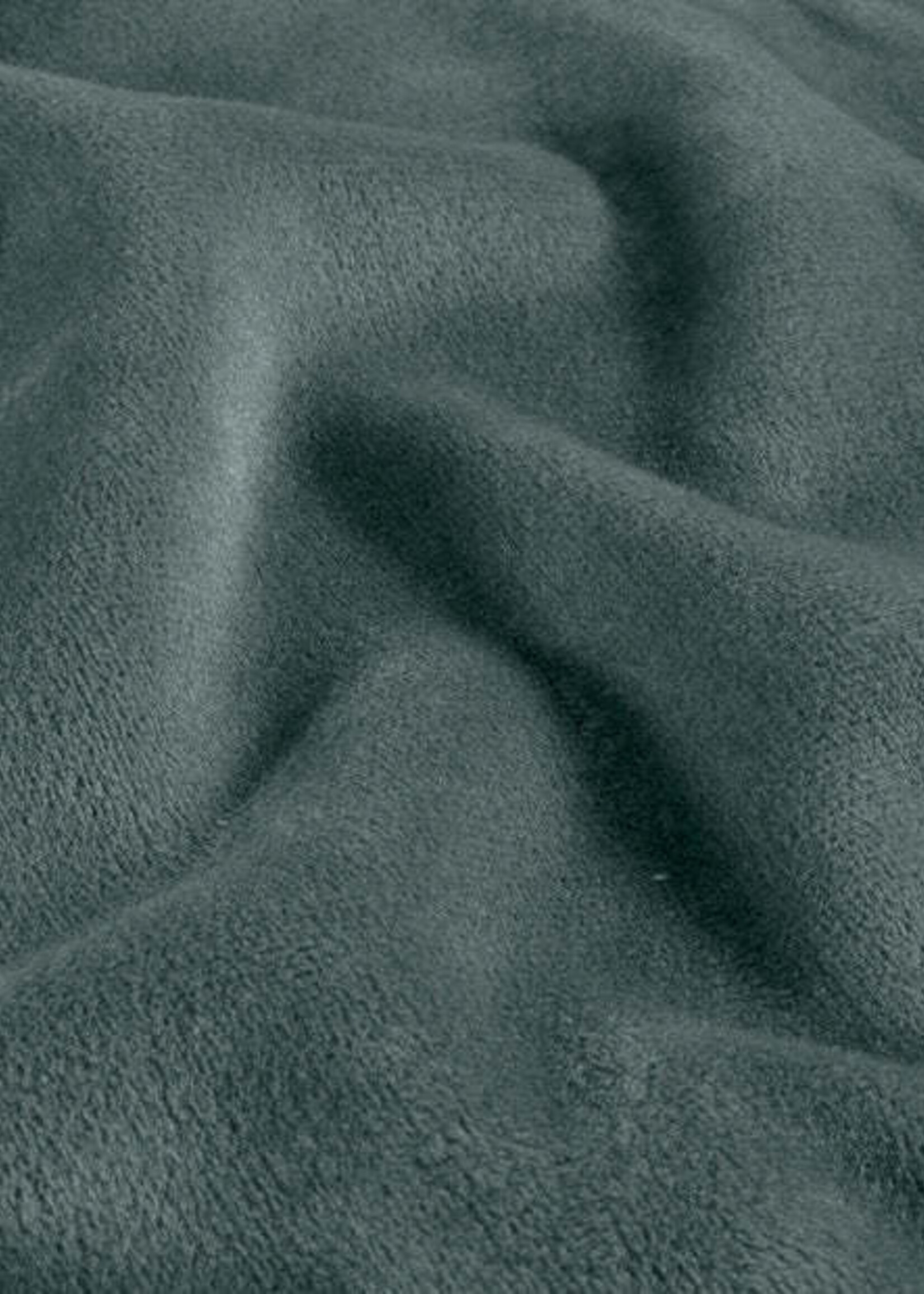 ° Stof Velvet Fleece (double face) - Staalblauw