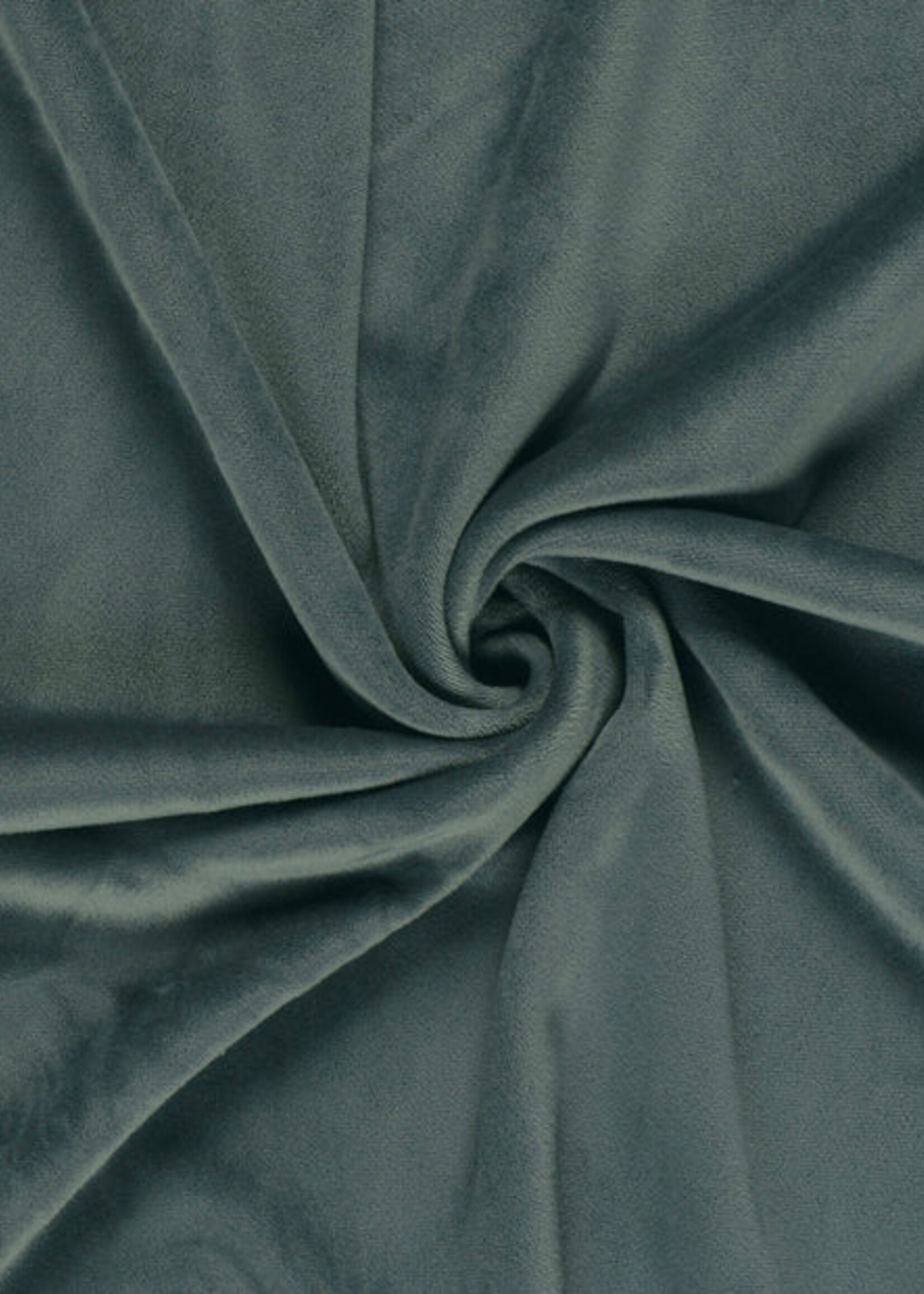 ° Stof Velvet Fleece (double face) - Staalblauw