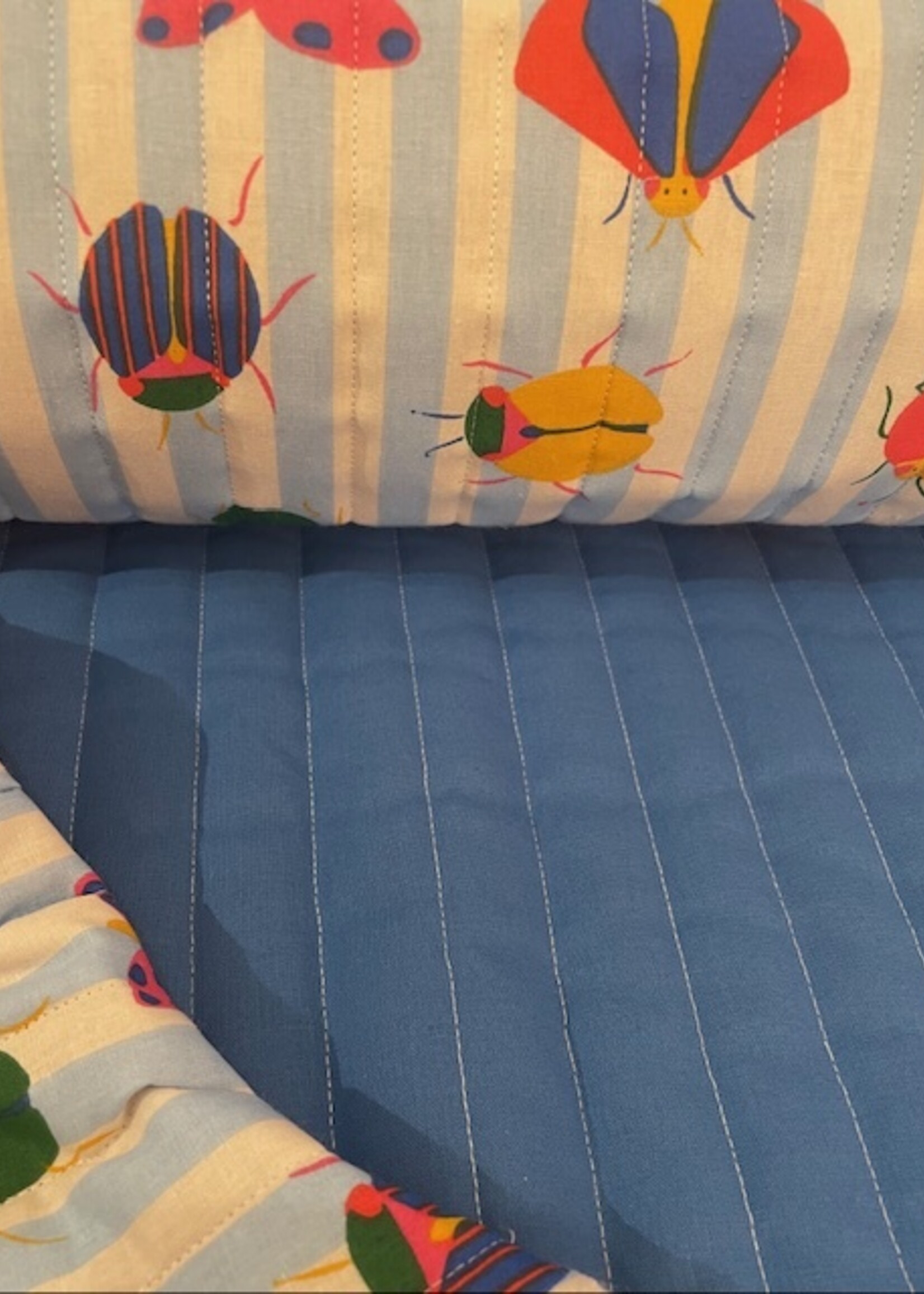 ° Stof Gewatteerd Quilted - Double Face - Insects