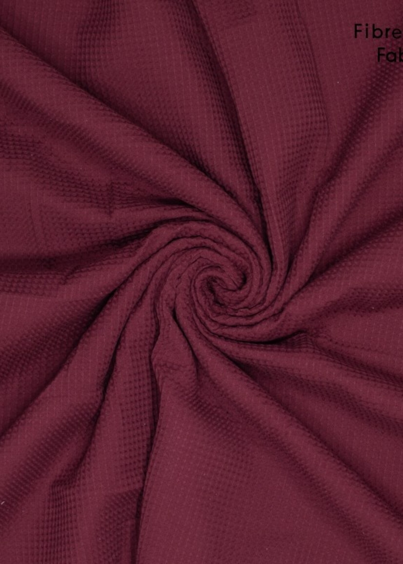 Fibre Mood ° Stof Wafelkatoen - FIBRE MOOD - ELIF - Aubergine