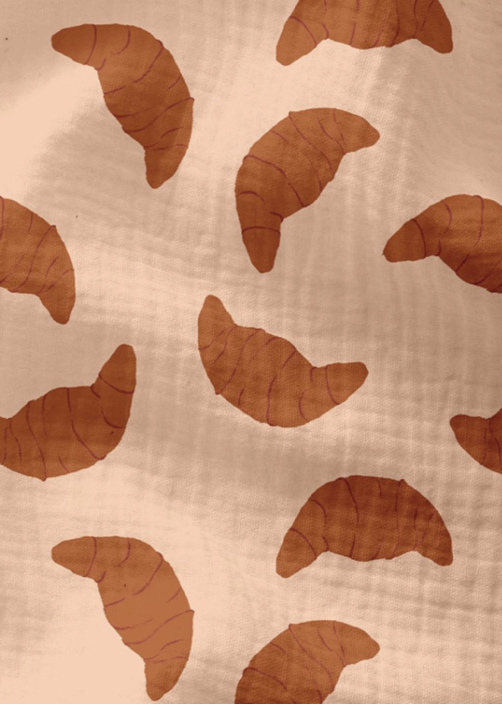 ° Stof Tetra Double Gauze - Croissants