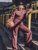 Fibre Mood ° Stof Jogging Sweater - FIBRE MOOD - FRITZI-ARYA-BOREAL - Aubergine