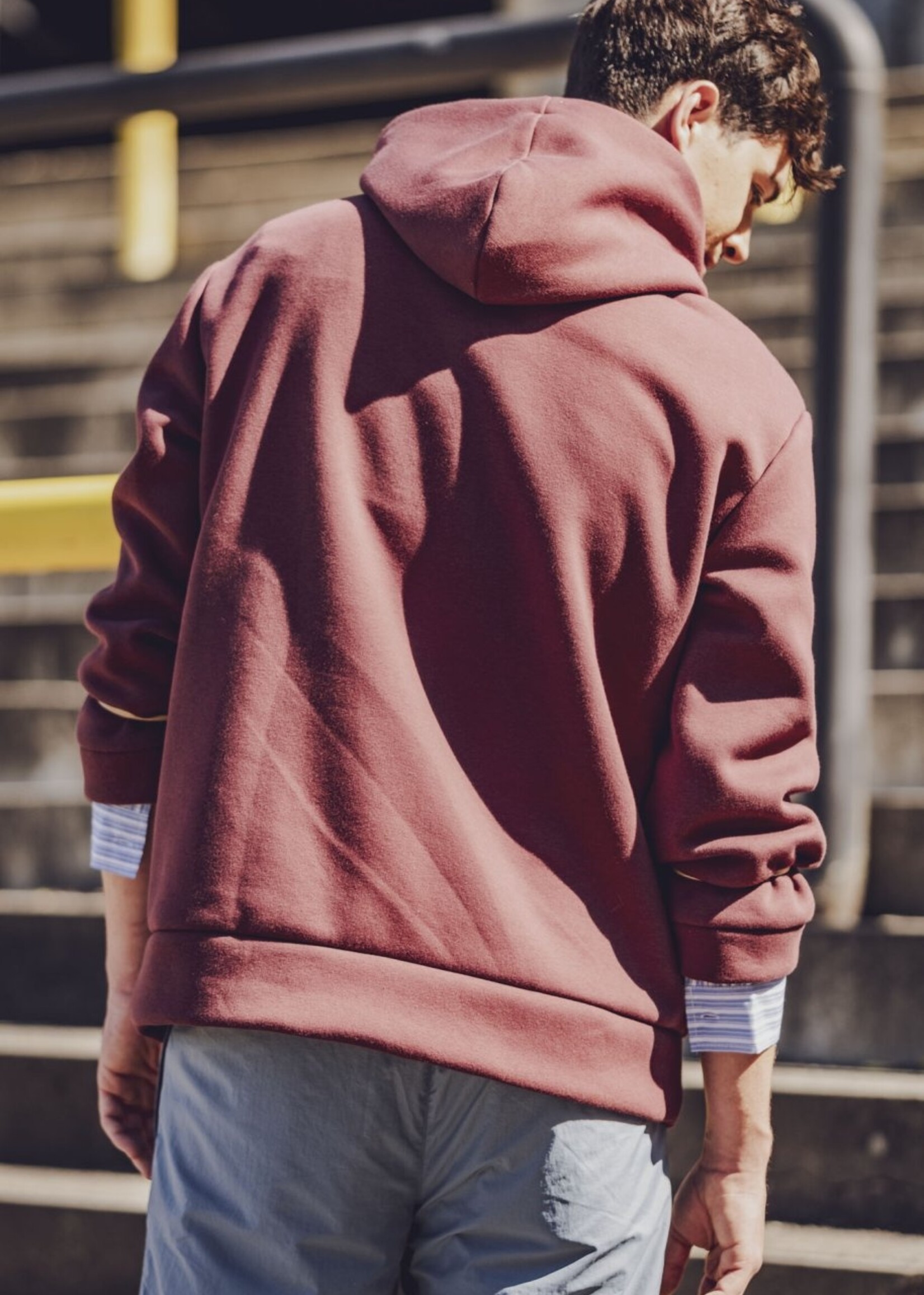 Fibre Mood ° Stof Jogging Sweater - FIBRE MOOD - FRITZI-ARYA-BOREAL - Aubergine