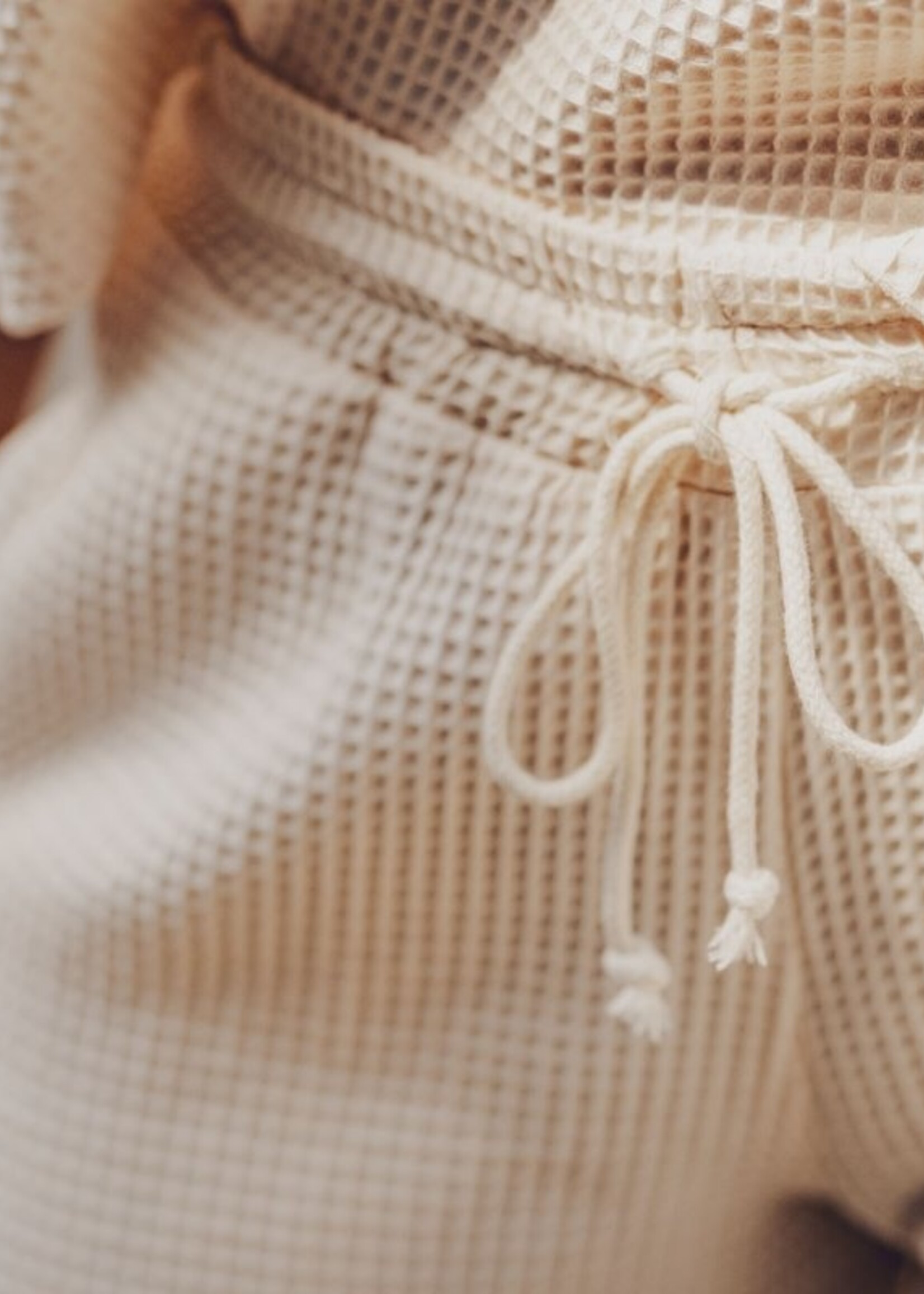 Fibre Mood ° Stof Wafelkatoen - FIBRE MOOD - ELIF/CARMEL - Licht Beige