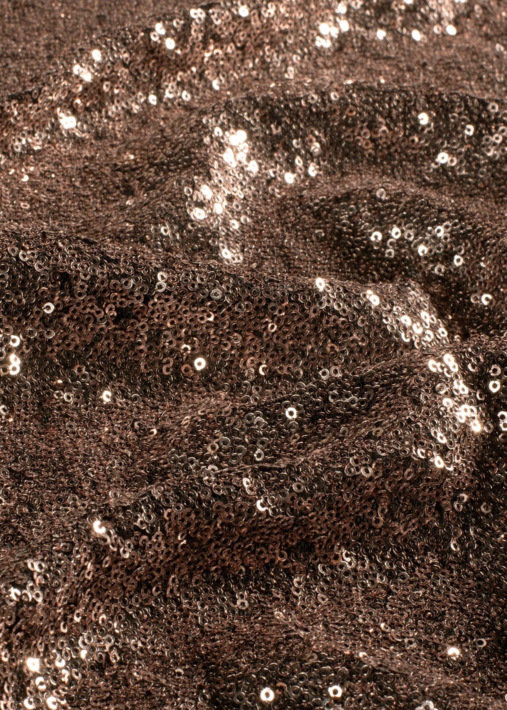 ° Stof Tricot met Pailletten - Rosé Goud