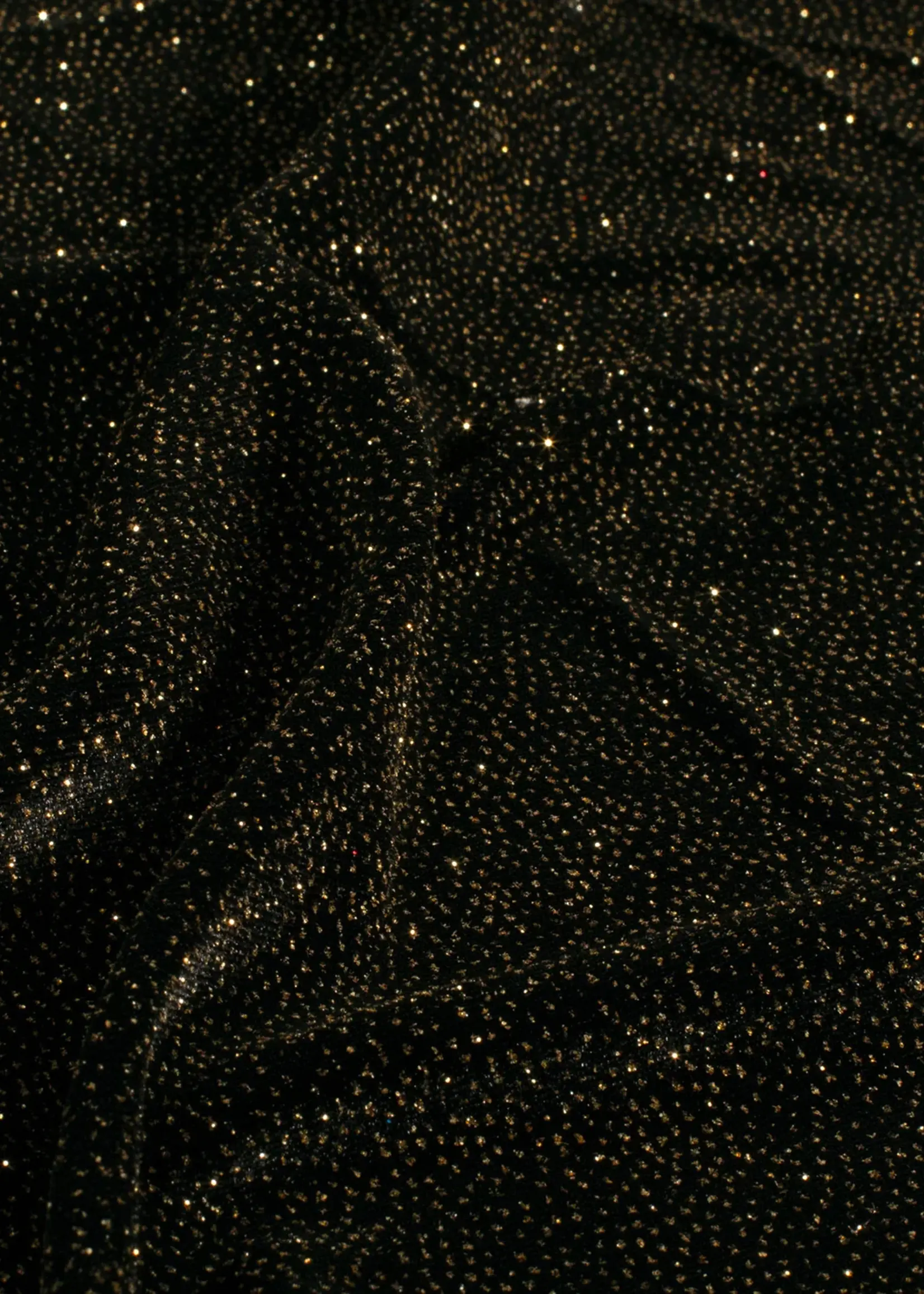 ° Stof Tricot - Glitter Lurex - Black & Gold