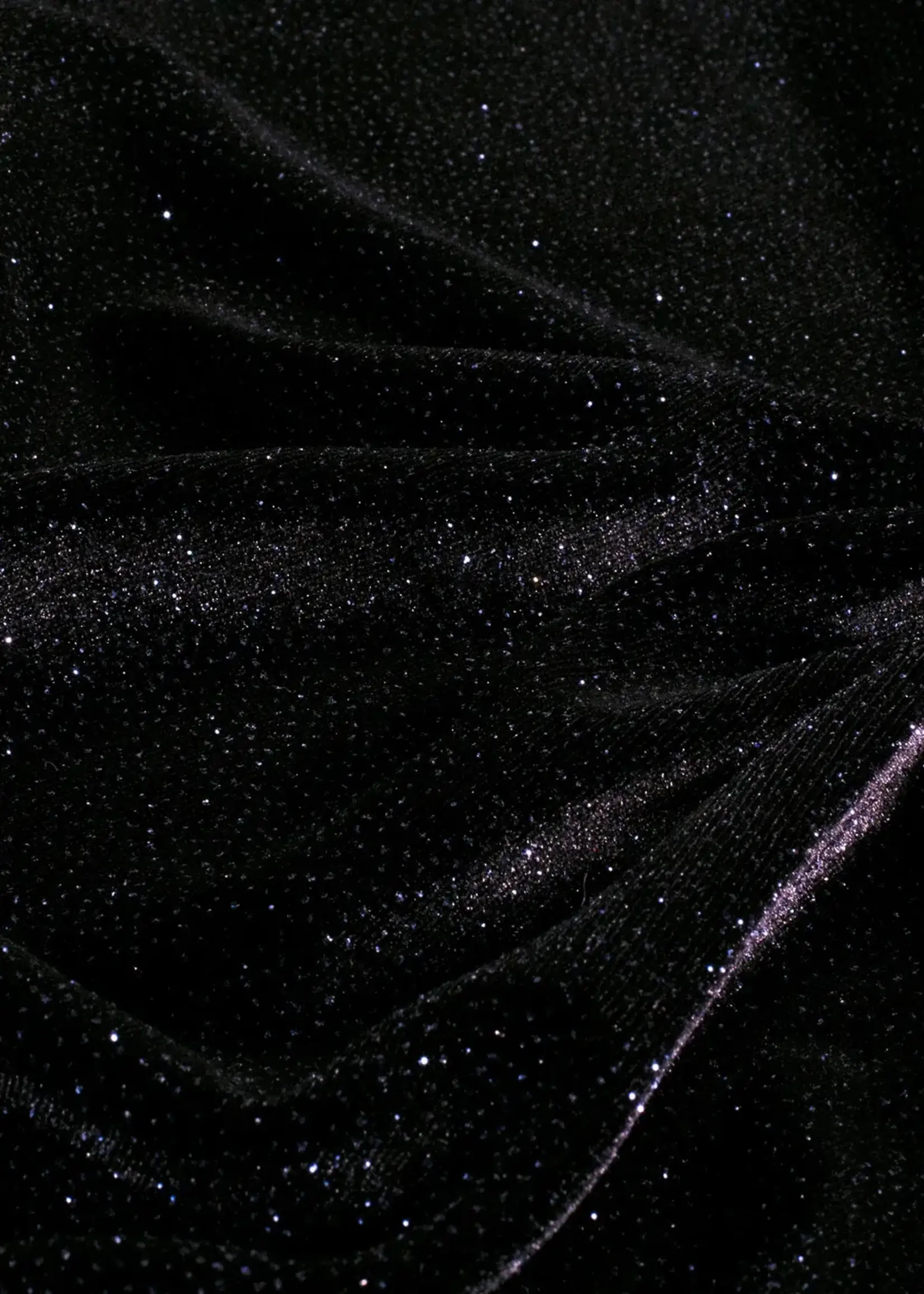 ° Stof Tricot - Glitter Lurex - Blue
