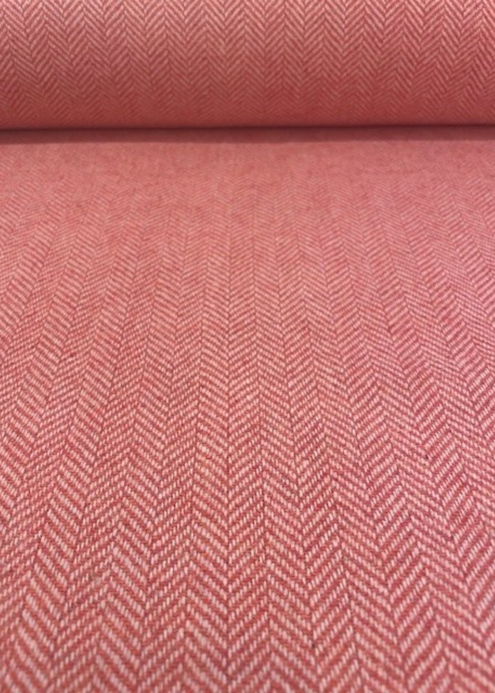 ° Stof Wolmix - Herringbone - Salmon