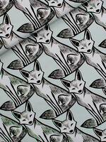 See You at Six ° Stof French Terry - See You at Six - Renard Nouveau - Babyblauw
