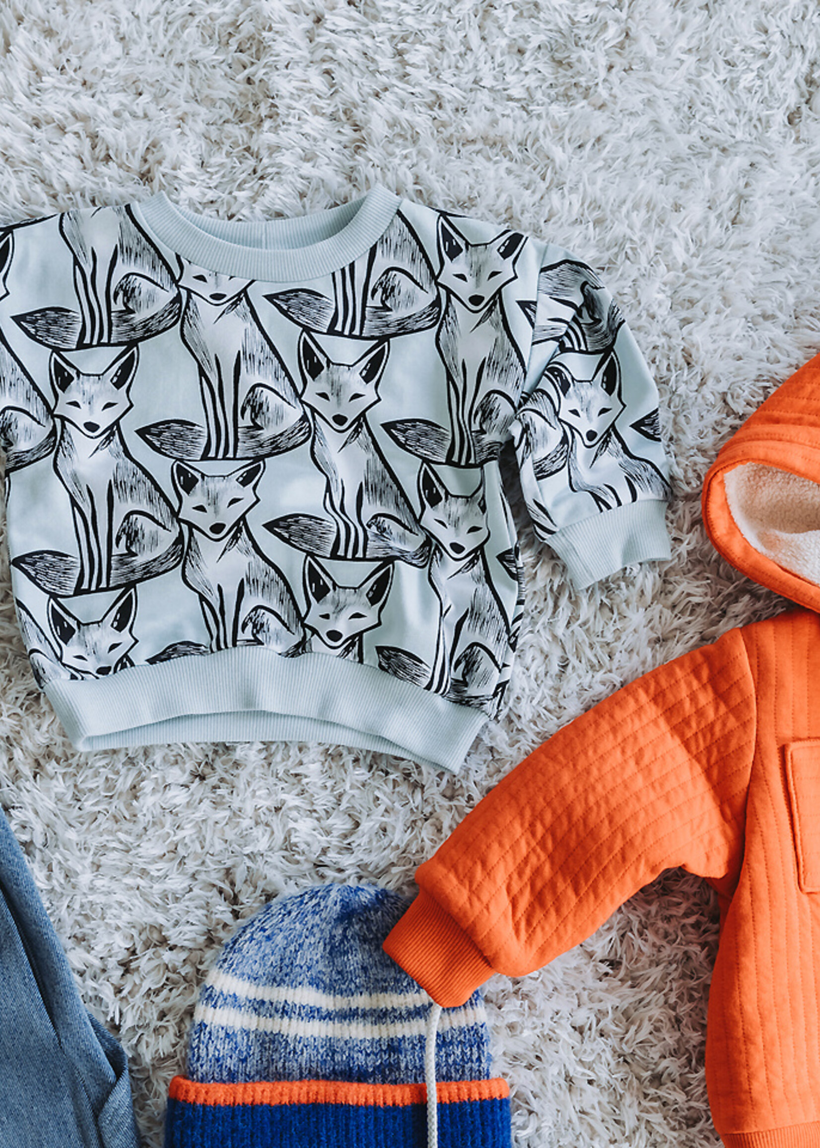 See You at Six °° Stof French Terry - See You at Six - Renard Nouveau - Babyblauw