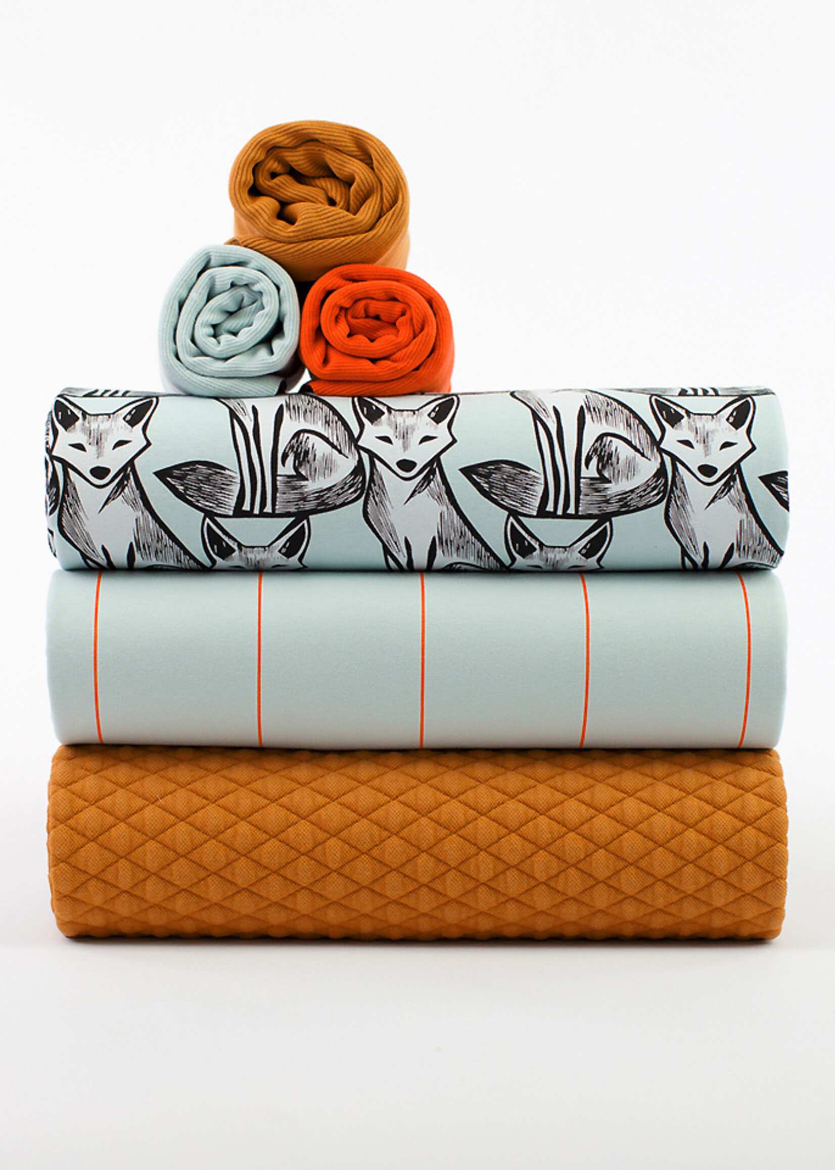 See You at Six °° Stof French Terry - See You at Six - Renard Nouveau - Babyblauw