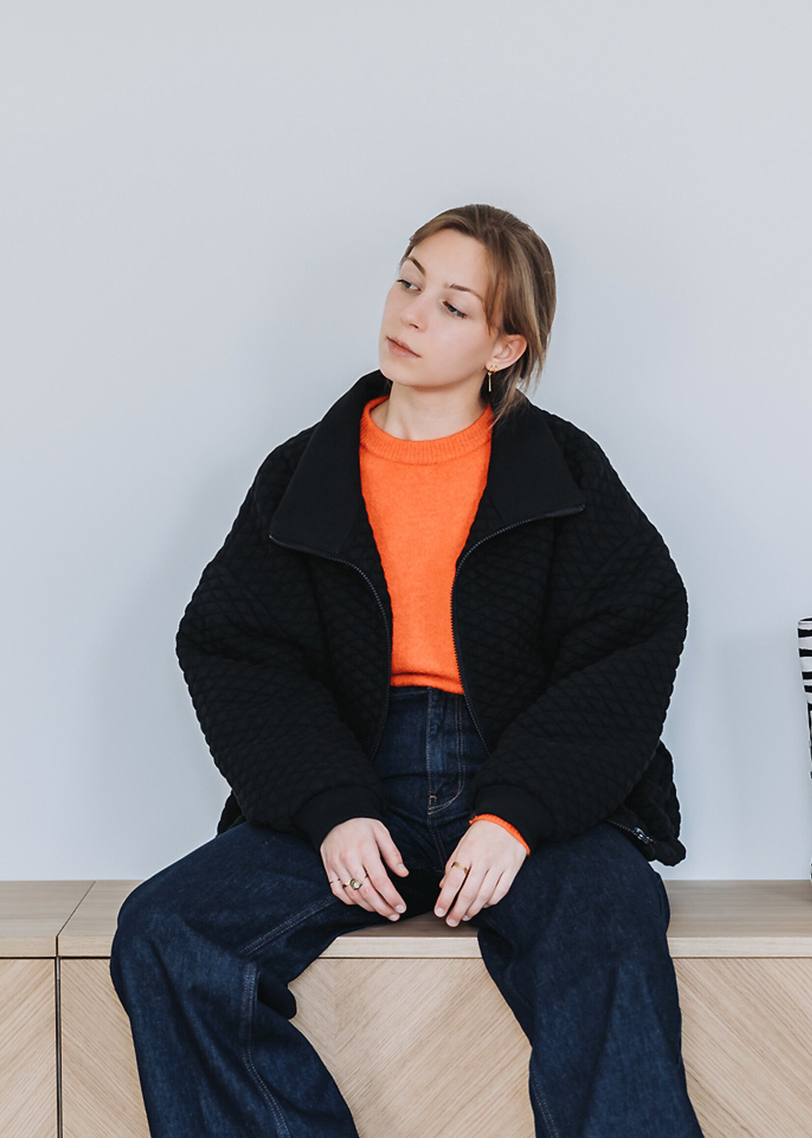 See You at Six ° Stof Matelassé Piqué Tricot - See You at Six - Zwart