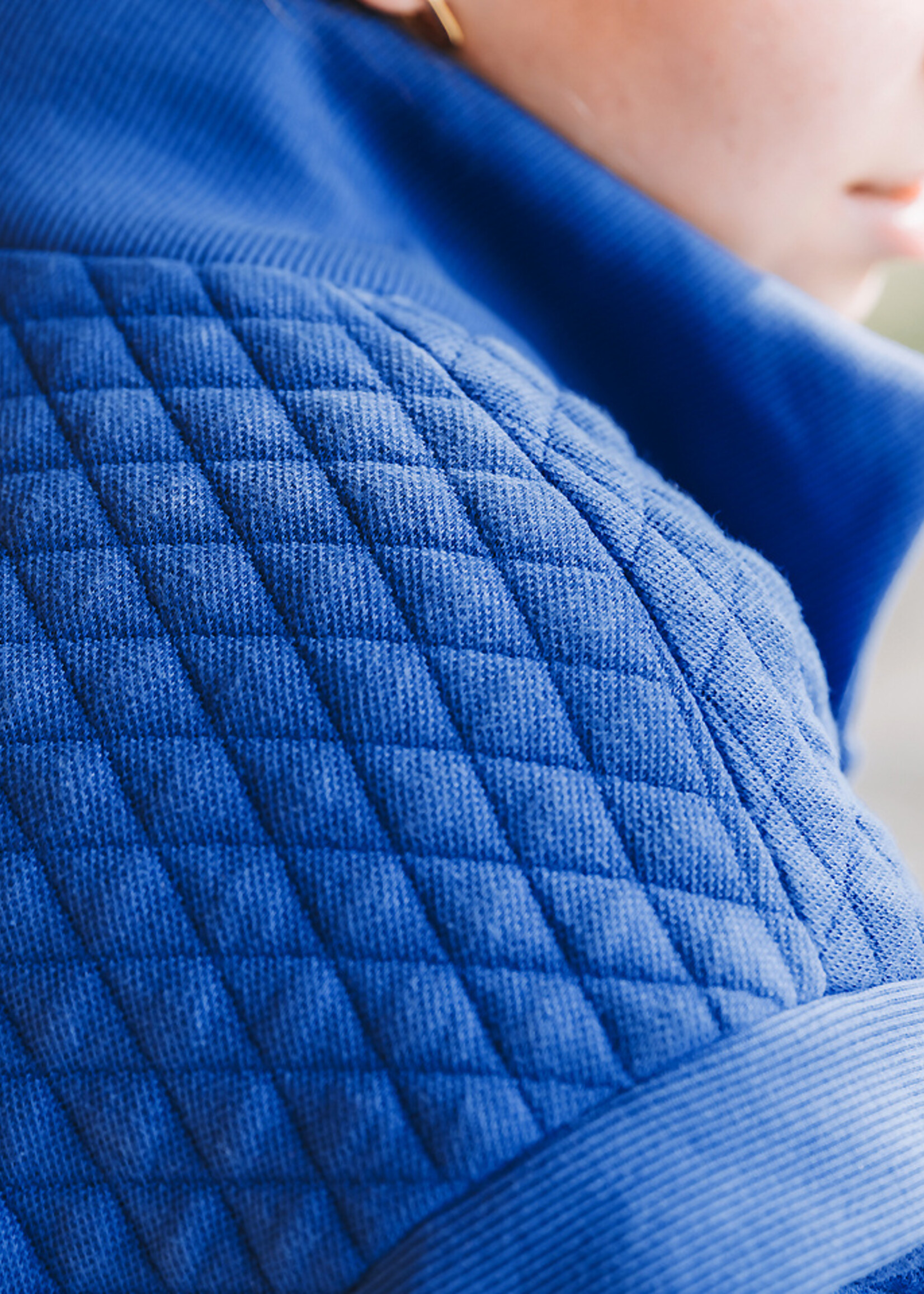 See You at Six ° Stof Matelassé Piqué Tricot - See You at Six - Surf The Web Blue