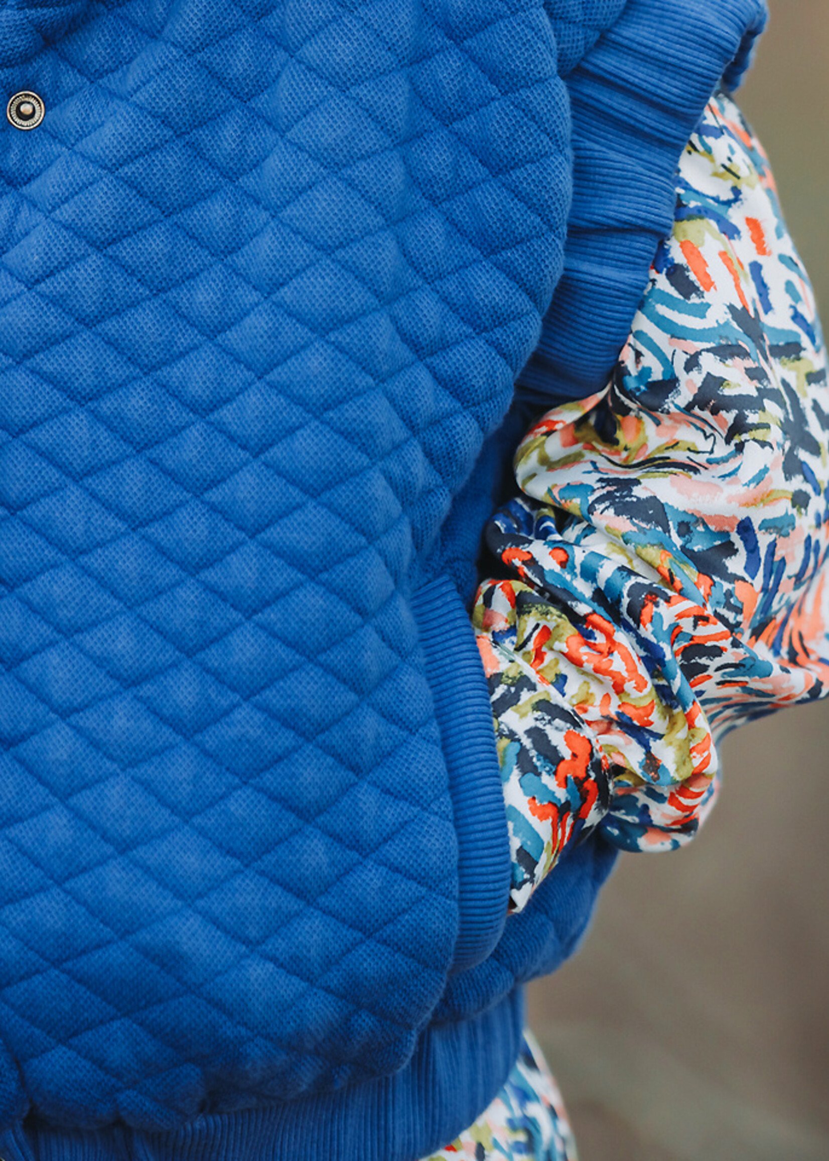 See You at Six ° Stof Matelassé Piqué Tricot - See You at Six - Surf The Web Blue