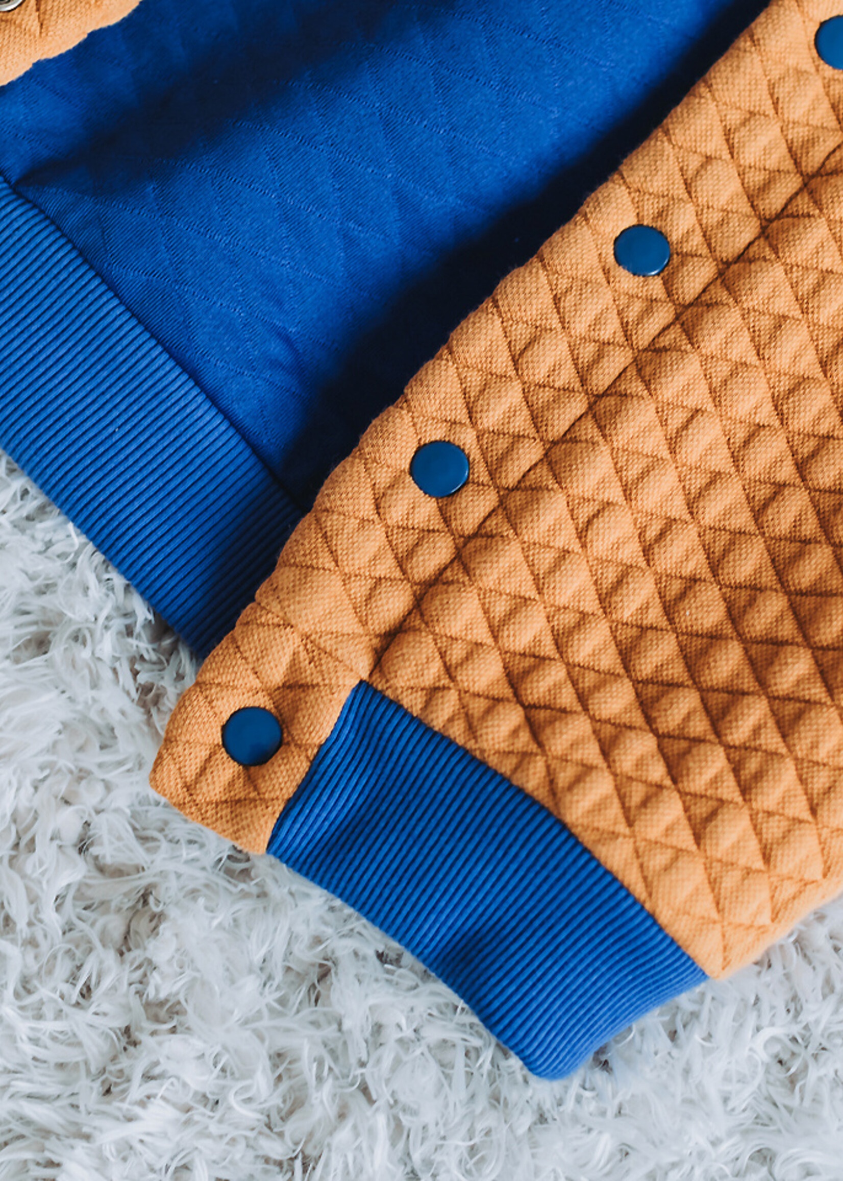See You at Six ° Stof Matelassé Piqué Tricot - See You at Six - Surf The Web Blue