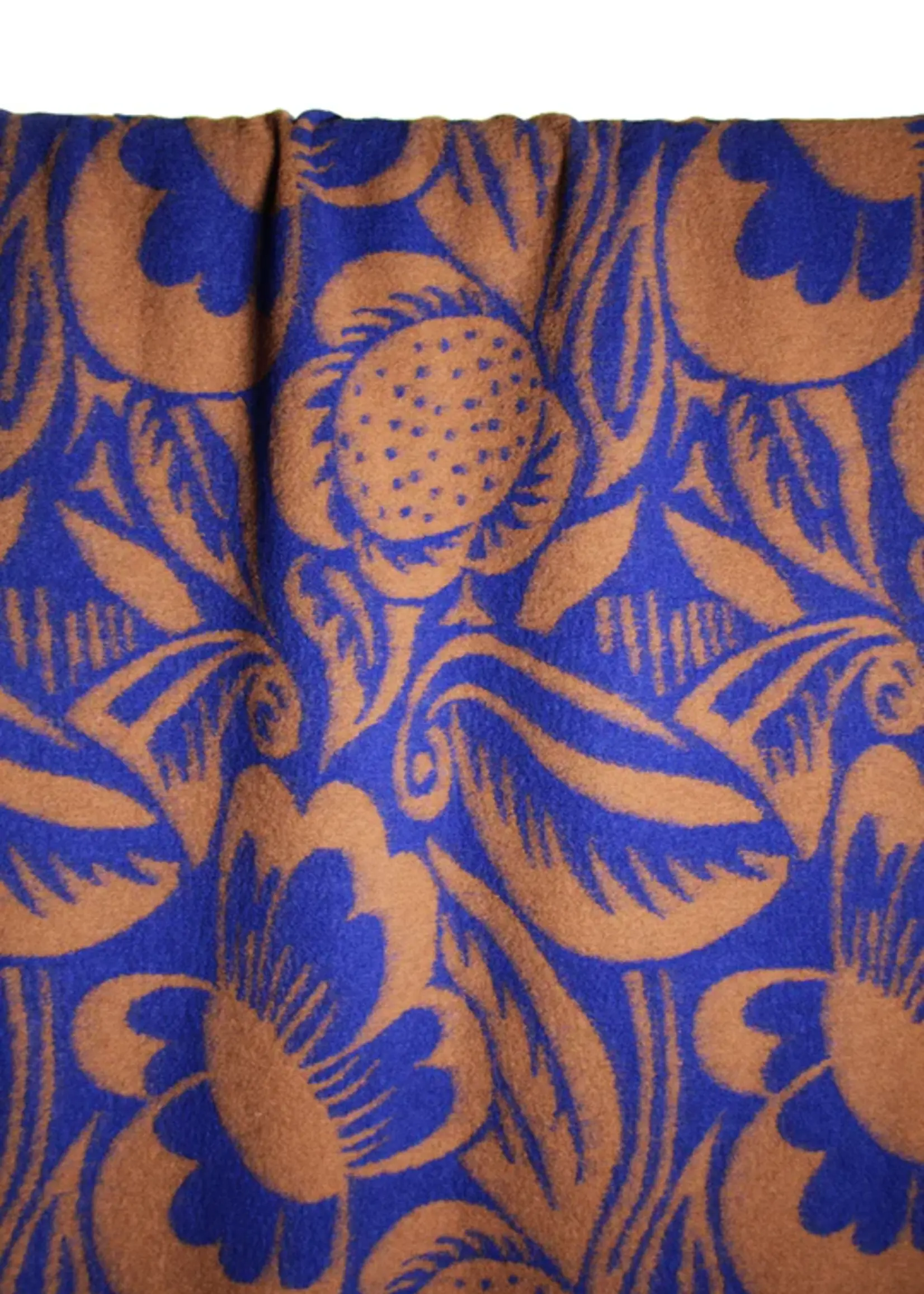 Atelier Jupe ° Stof Wol Blend - Atelier Jupe - Flowers Blue & Brown