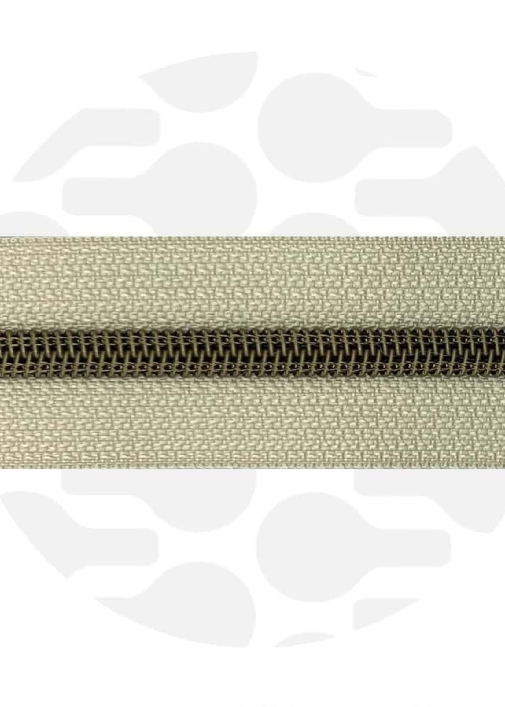 Zipper Zoo ° Spiraalrits - Zipper Zoo - 1 meter - Oatmeal Beige / Brons