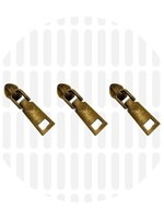 Zipper Zoo ° Schuiver Dangle Spiraalrits #5 - Zipper Zoo - Antique Brass (per 3 stuks)