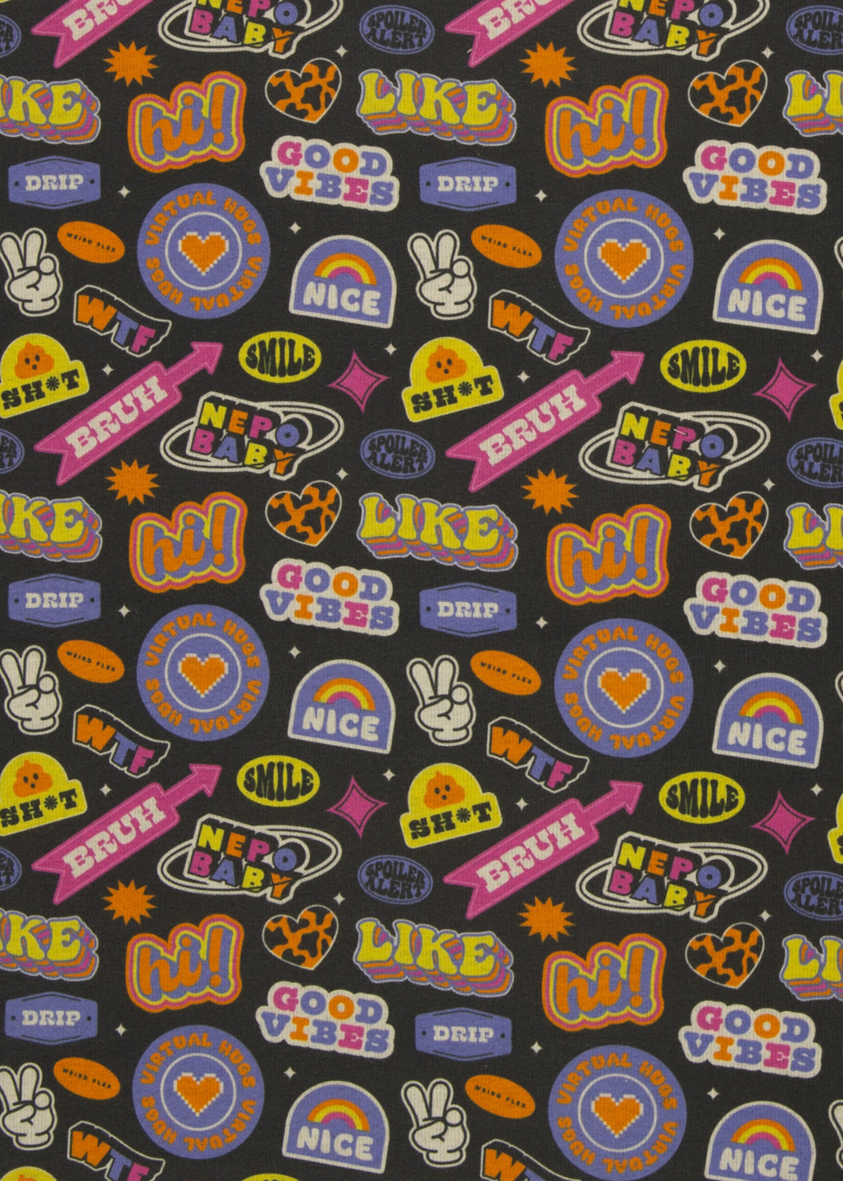 ° Stof Alpenfleece - Good Vibes