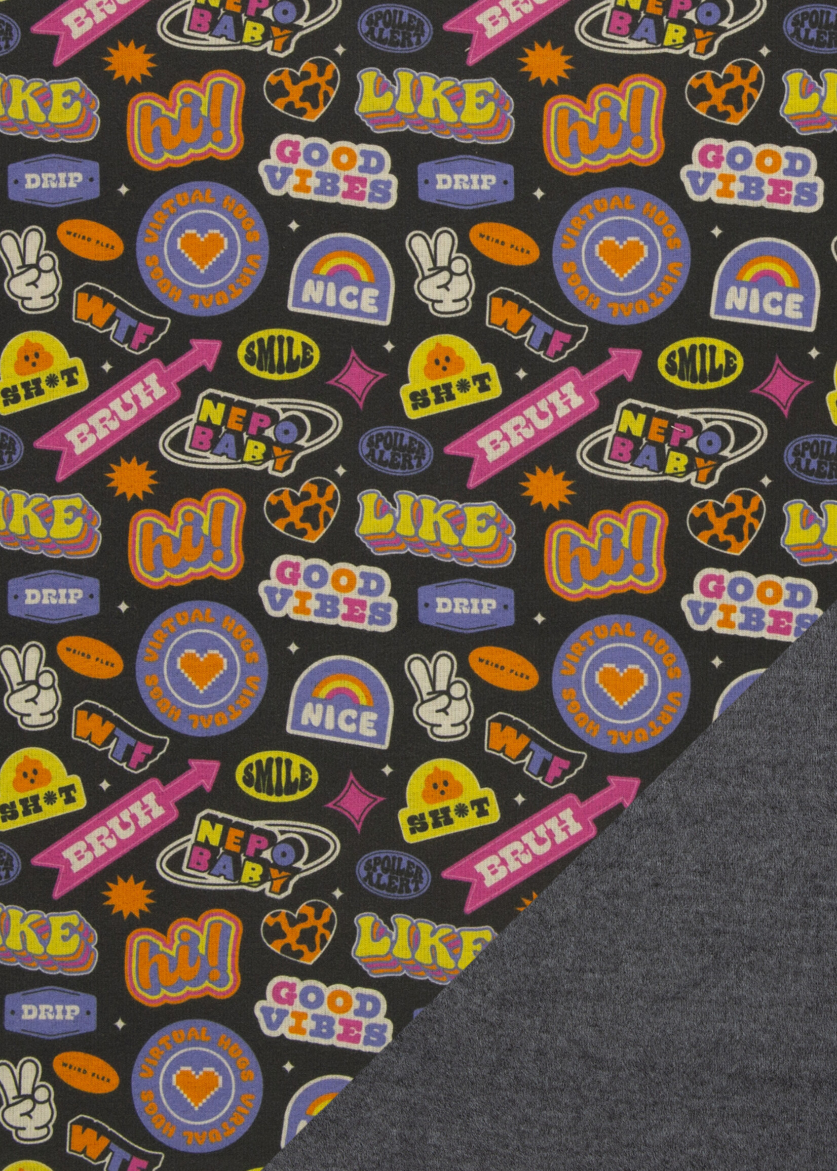 ° Stof Alpenfleece - Good Vibes