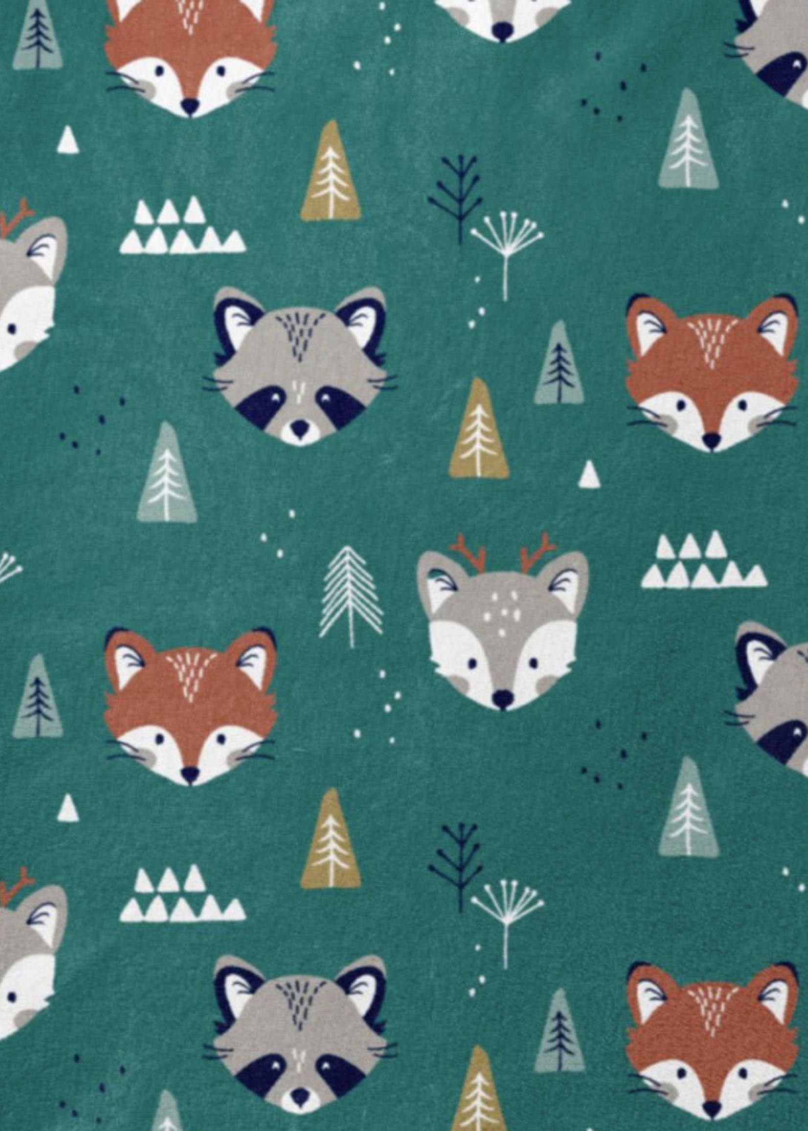 ° Stof Fleece Double Side - Forest