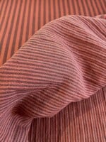 ° Stof Tetra Double Gauze - Stripes Double Sides - Brown