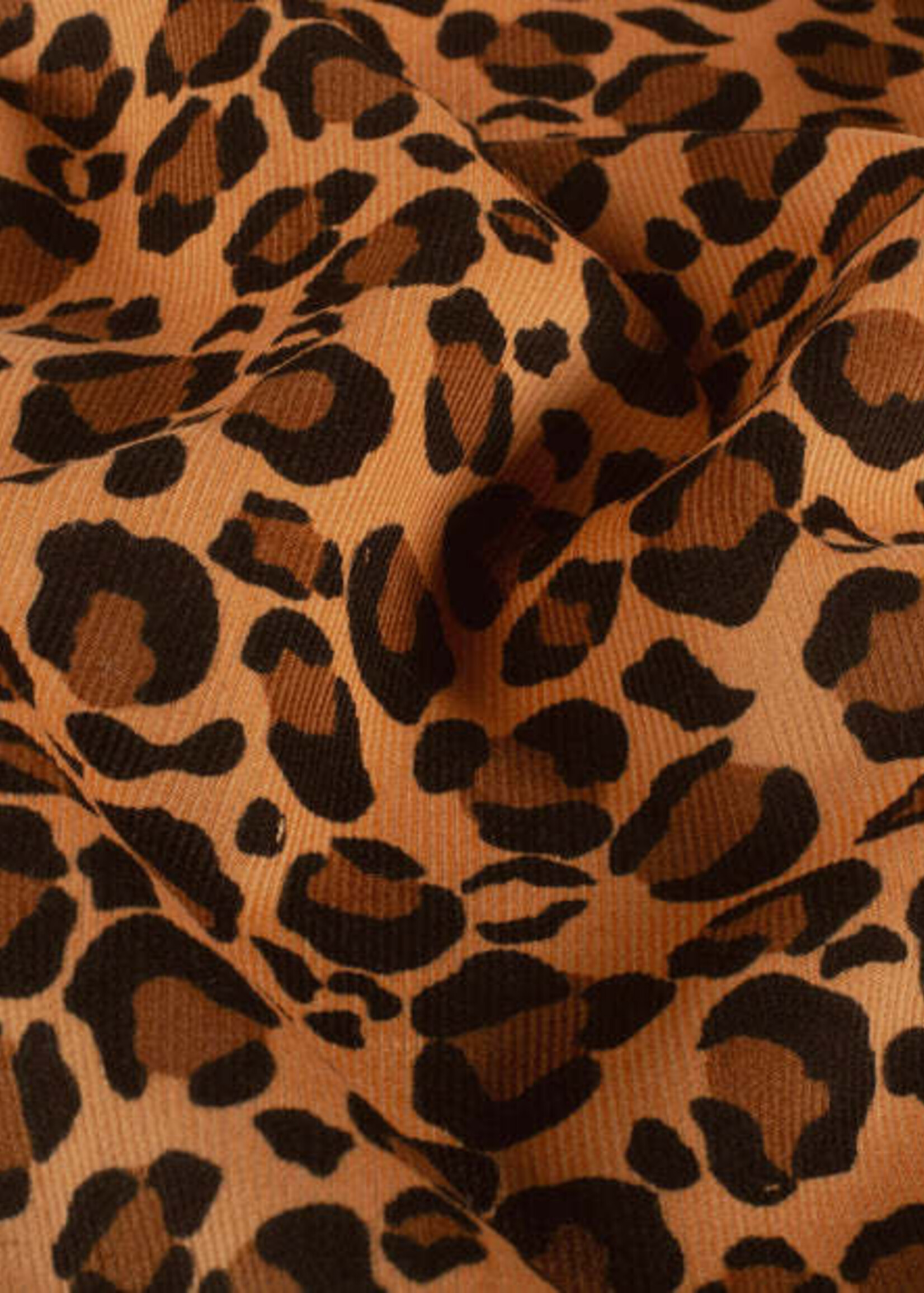 ° Stof Ribvelours (milleraies)  - Leopard