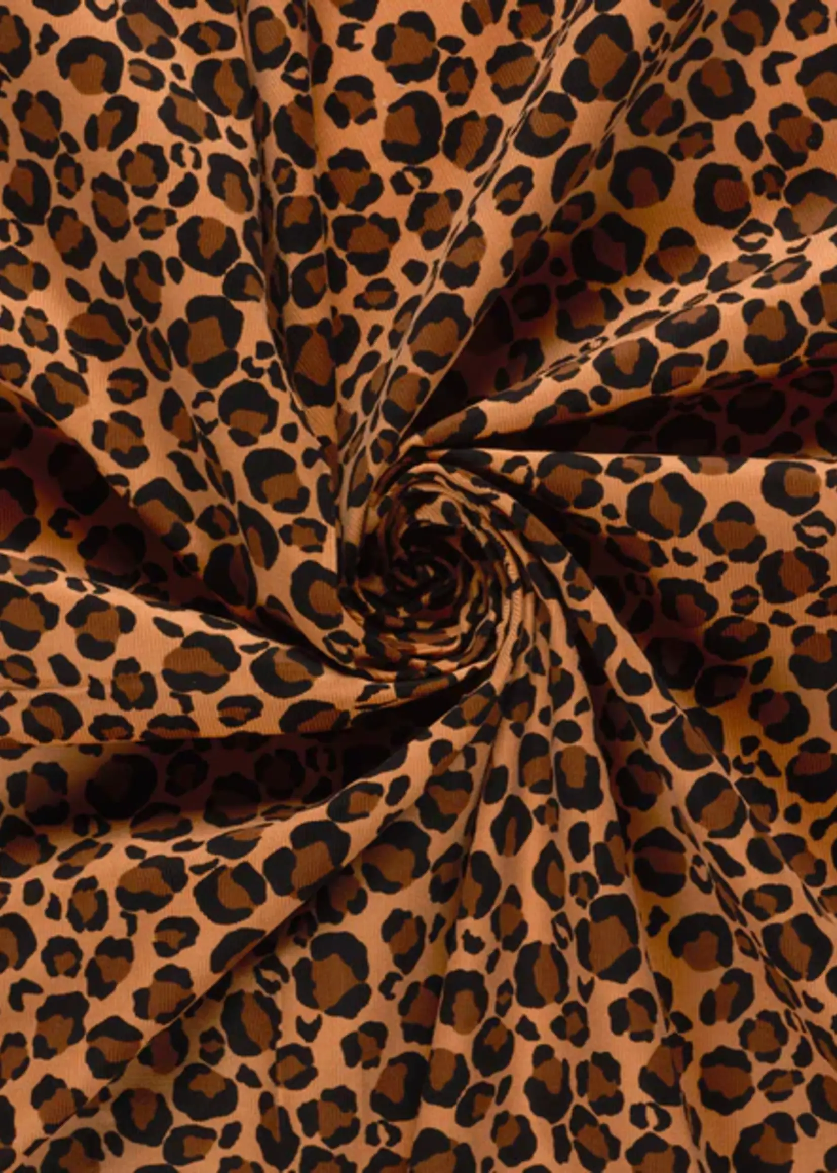 ° Stof Ribvelours (milleraies)  - Leopard