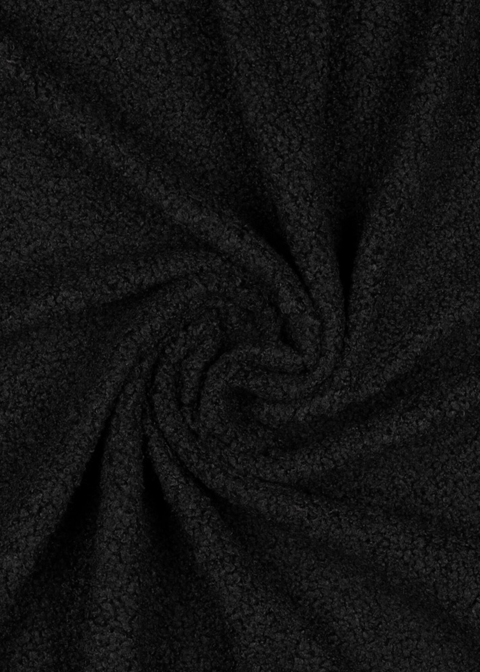 ° Stof Teddy Fur - Zwart