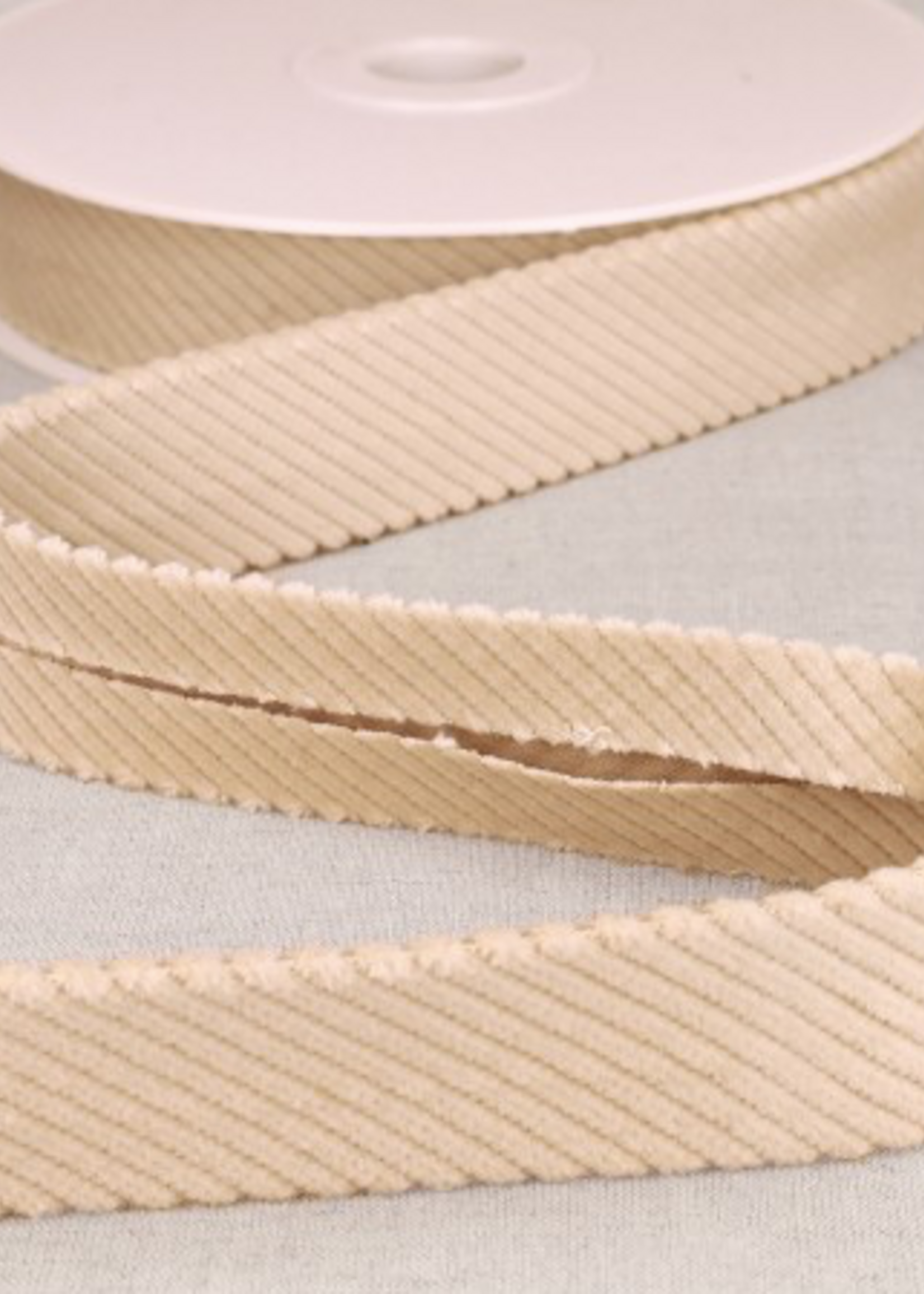 ° Biais van Ribvelours - Ecru