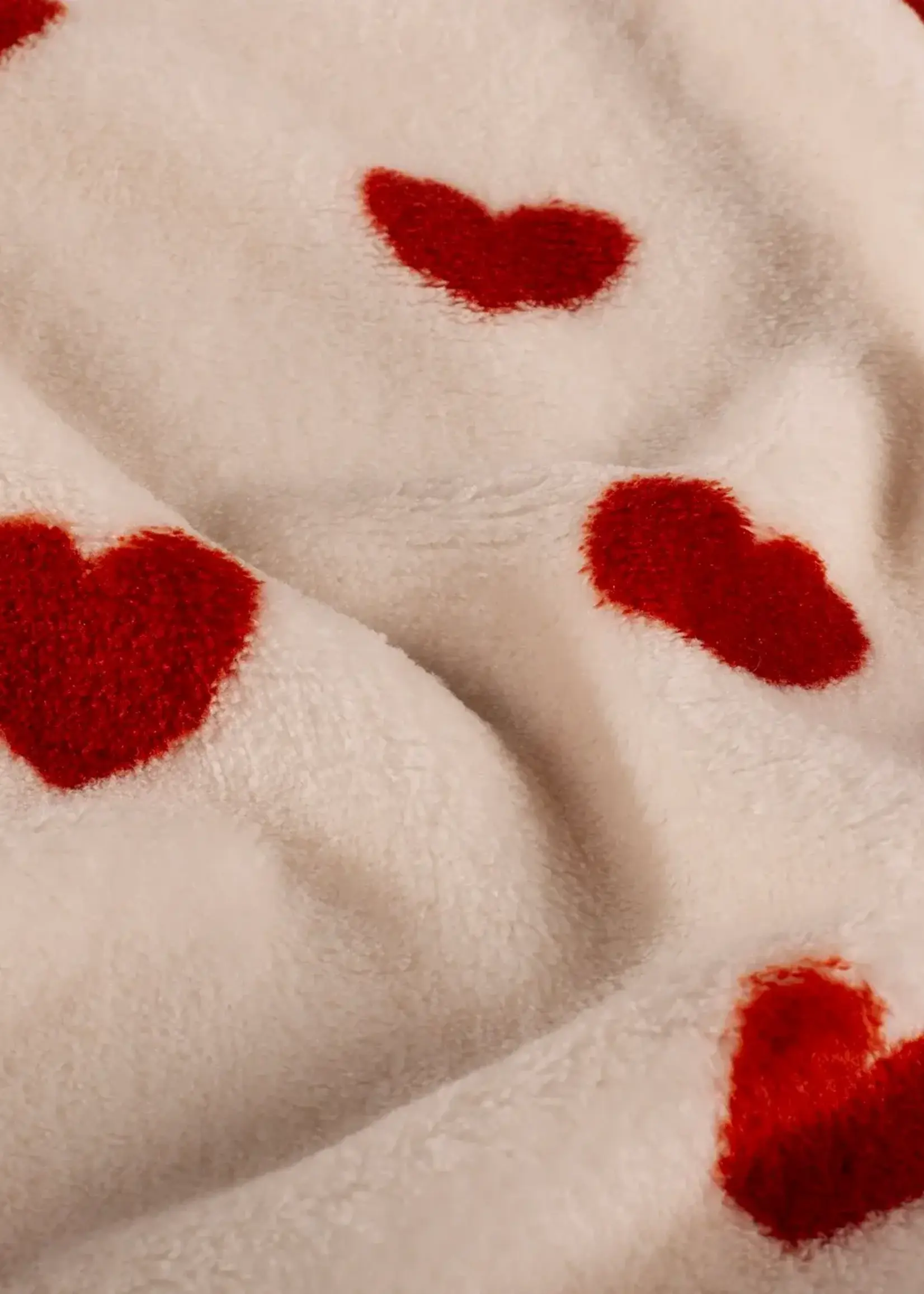° Stof Fleece Double Side - Hearts
