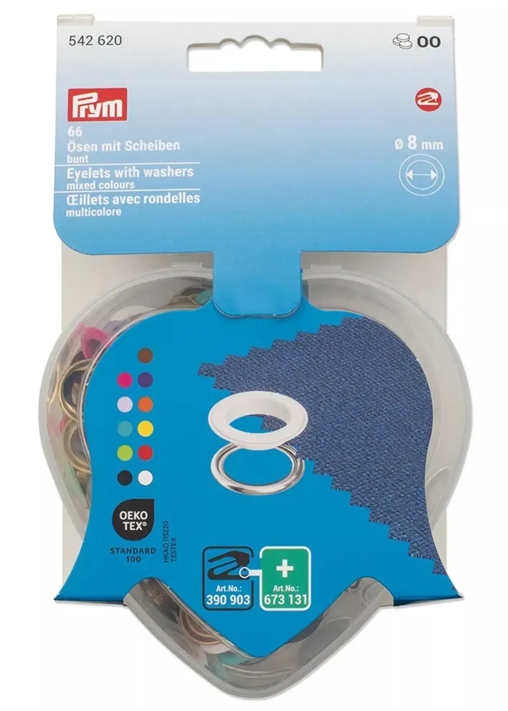Prym ° Gekleurde Nestelringen - Prym - 8mm - Assortiment van 11 kleuren