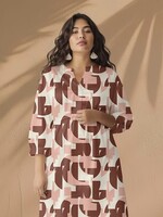 Light & Lush ° Soepelvallende Stof - Light & Lush - Geo Brown