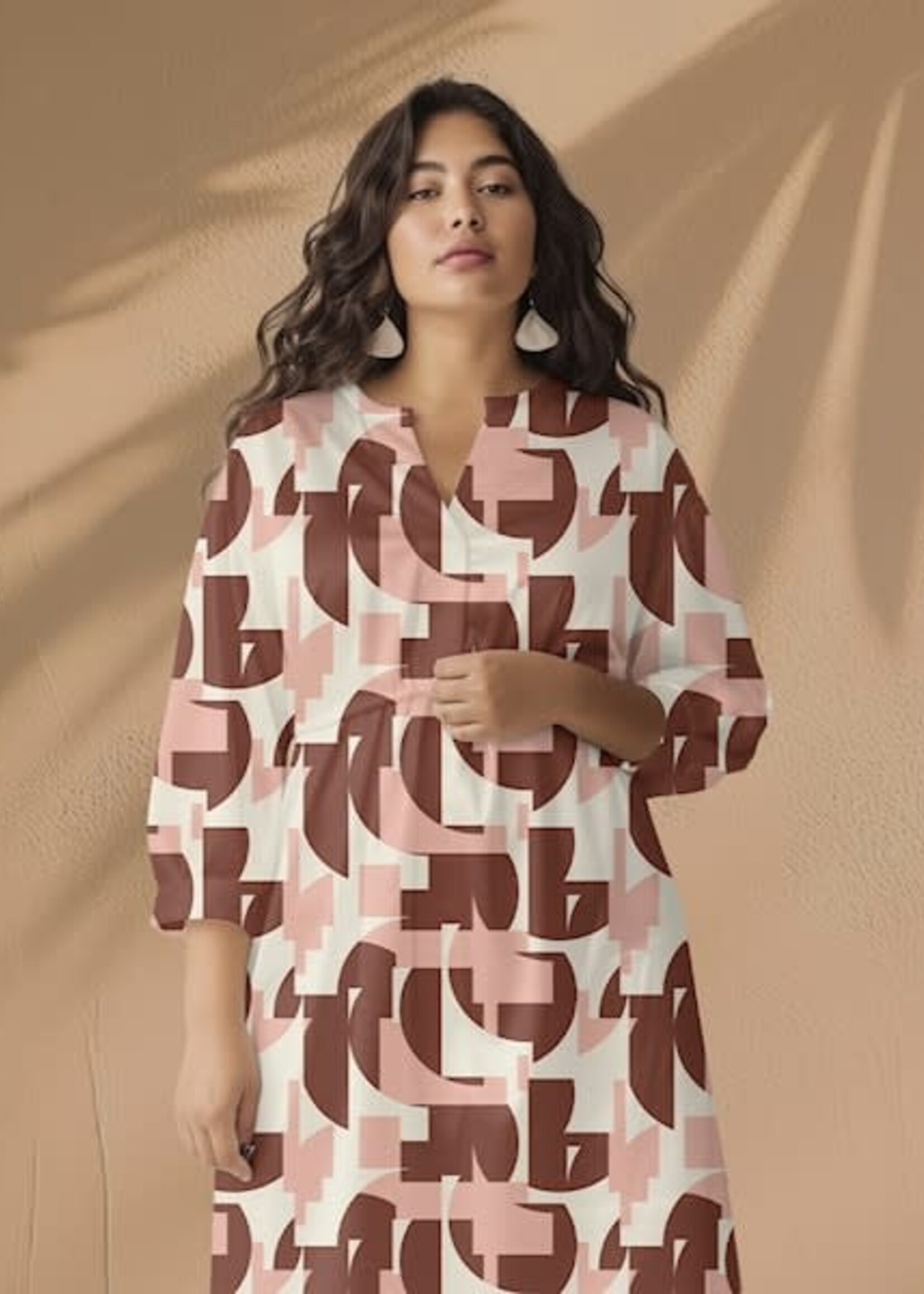 Light & Lush ° Soepelvallende Stof - Light & Lush - Geo Brown