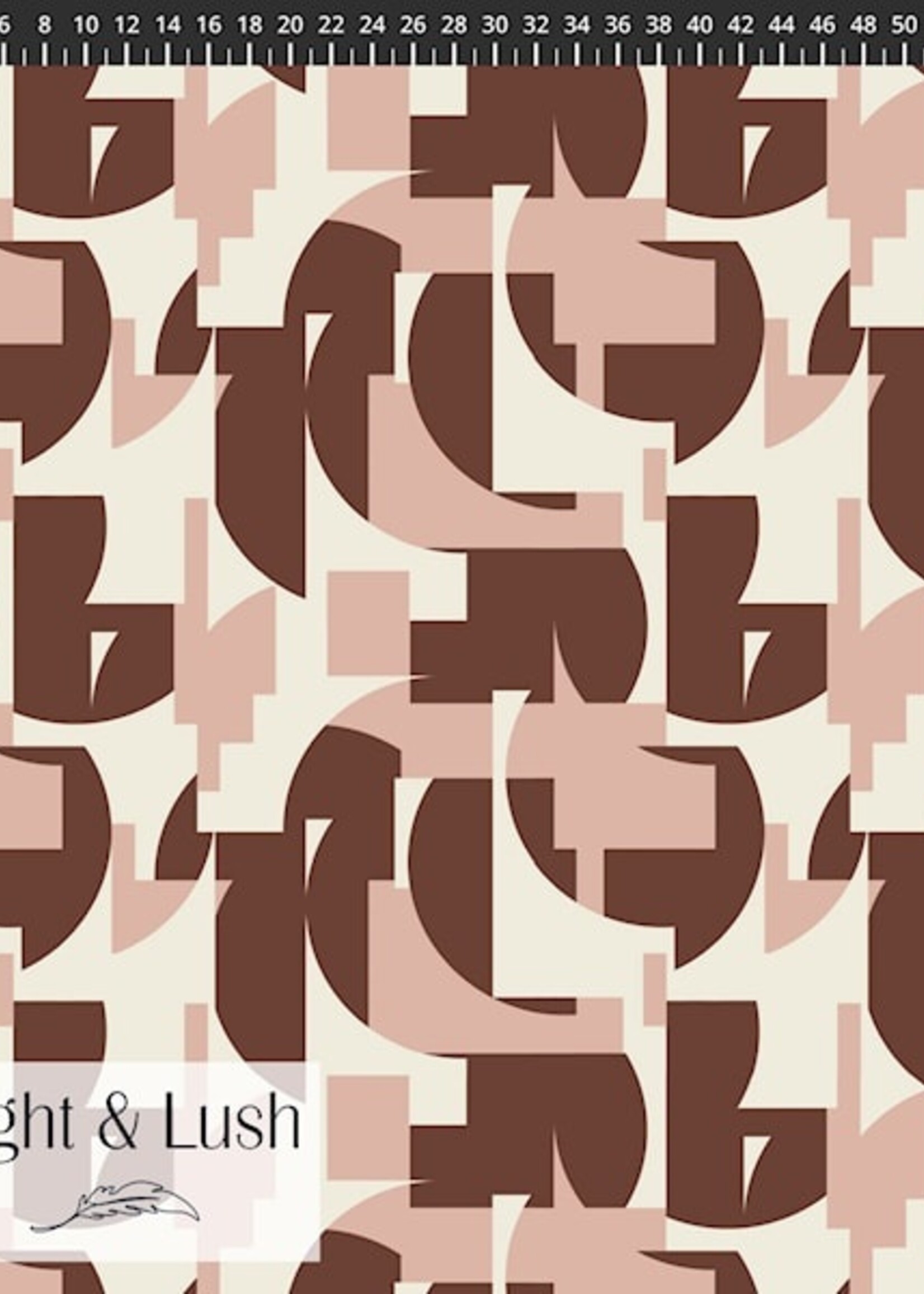 Light & Lush ° Soepelvallende Stof - Light & Lush - Geo Brown