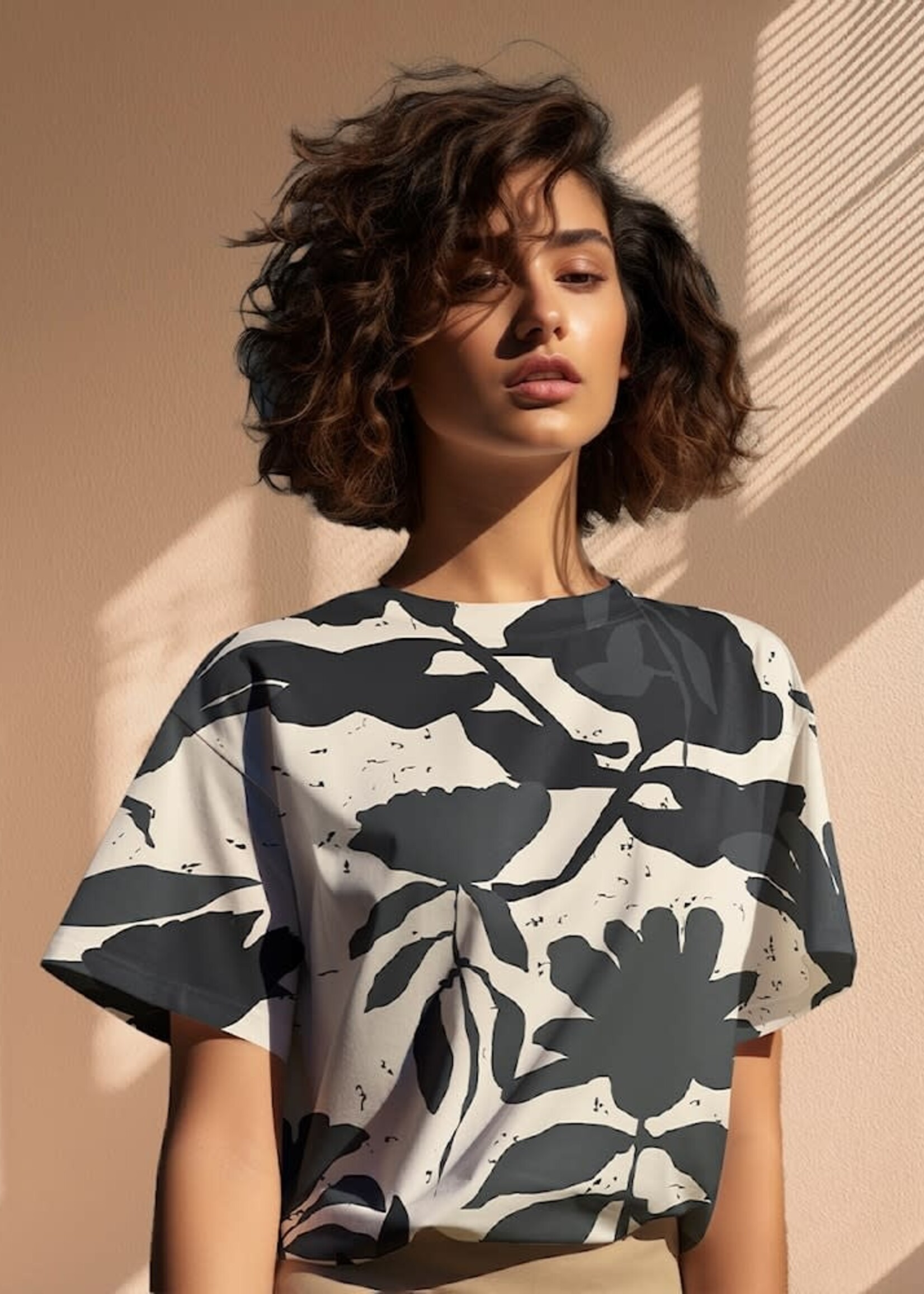 Light & Lush ° Soepelvallende Stof - Light & Lush - Flowers Black