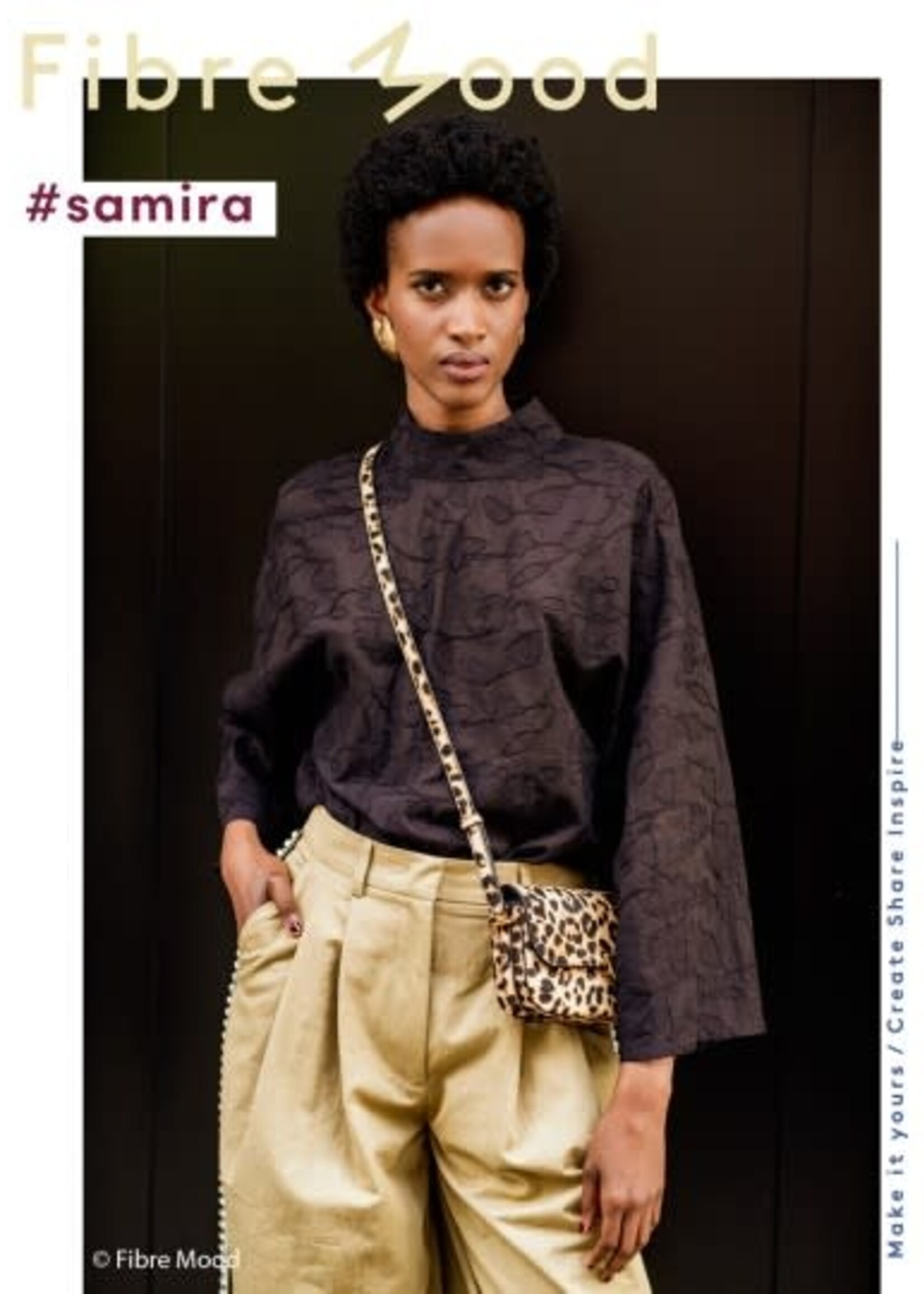 Fibre Mood ° Stof Voile Katoen met Embroidery - Fibre Mood - SAMIRA - Flowers Black